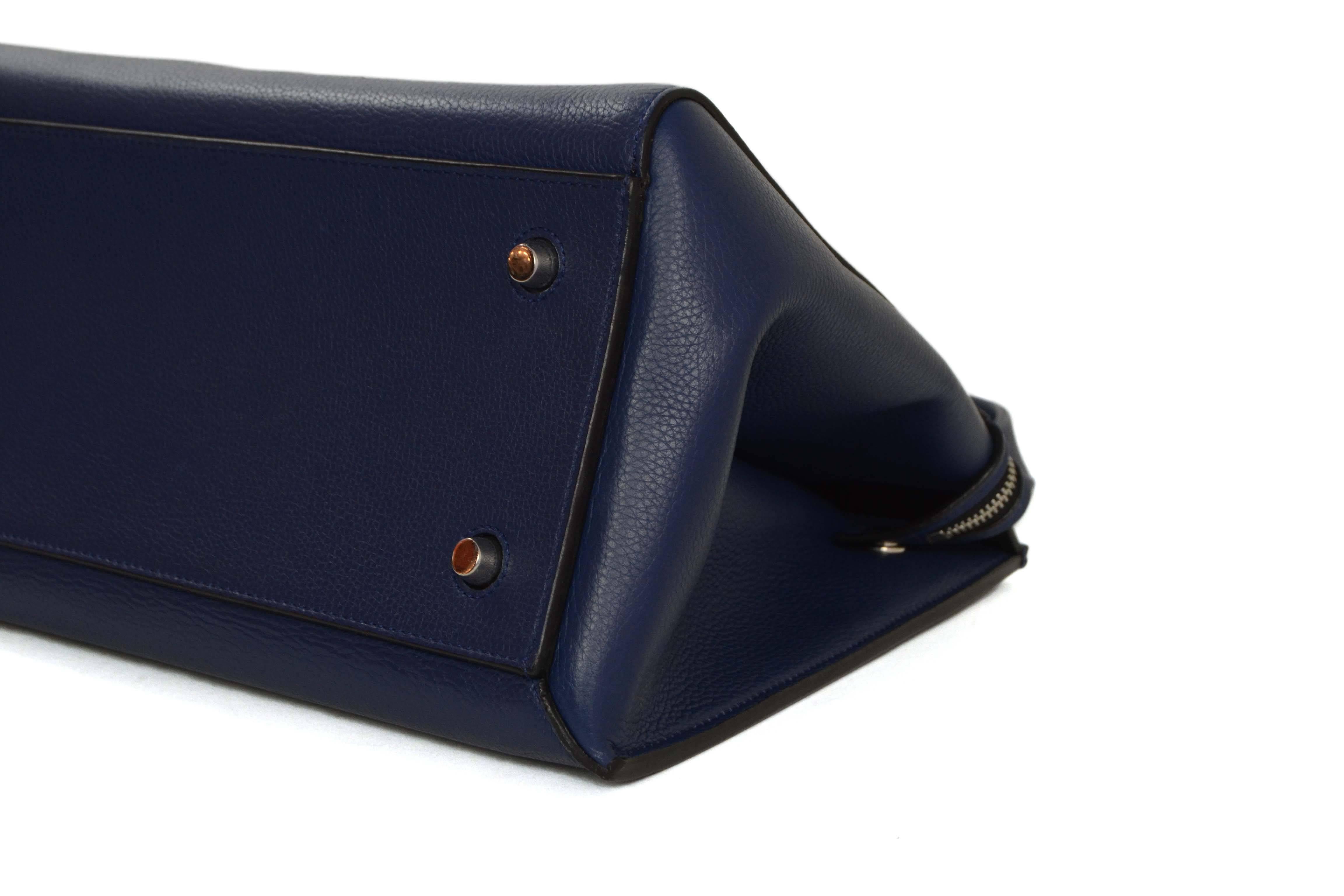 Women's Celine Blue Leather Medium Edge Tote Bag SHW rt. $2, 600