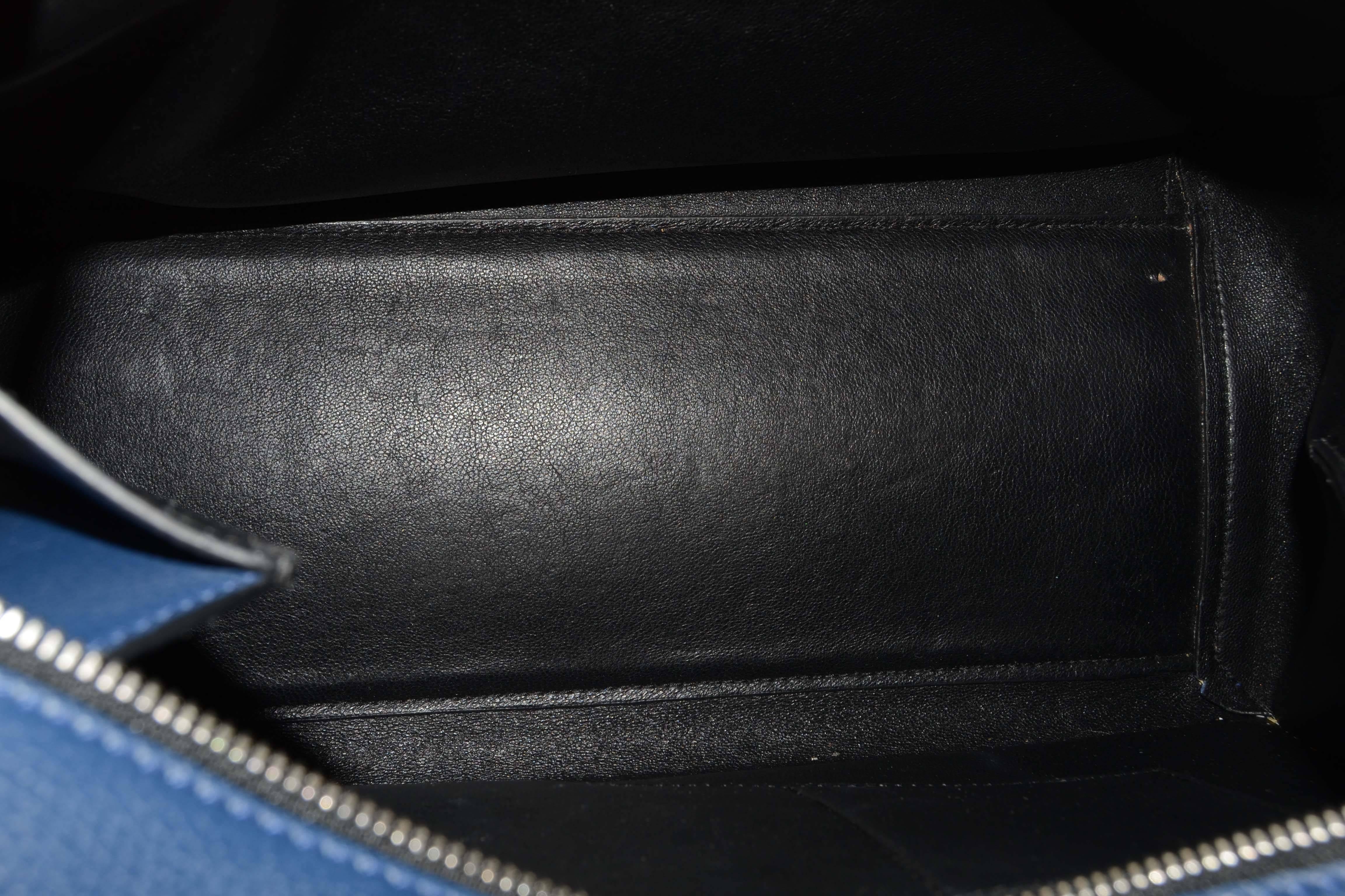 Celine Blue Leather Medium Edge Tote Bag SHW rt. $2, 600 1