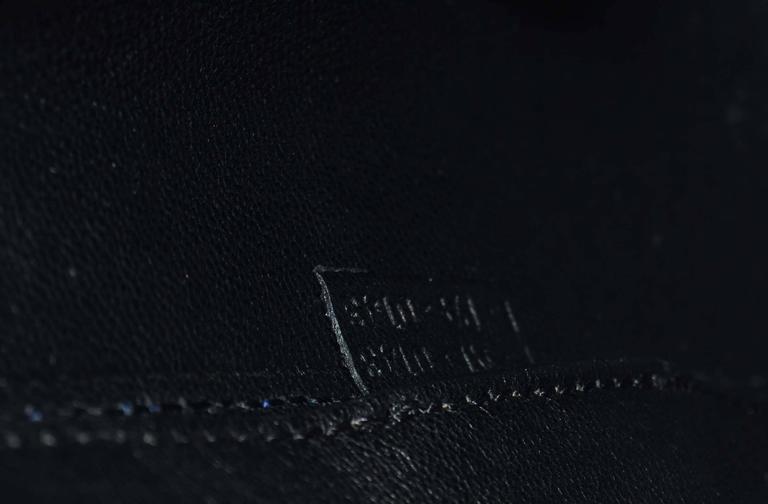 Celine Blue Leather Medium Edge Tote Bag SHW rt. $2,600 For Sale at 1stDibs