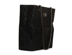 Chanel Iridescent Black Quilted Re-Issue 2.55 Tote Bag SHW rt $3, 200