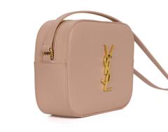 Saint Laurent Dusty Rose Leather Mini Logo Camera Bag GHW