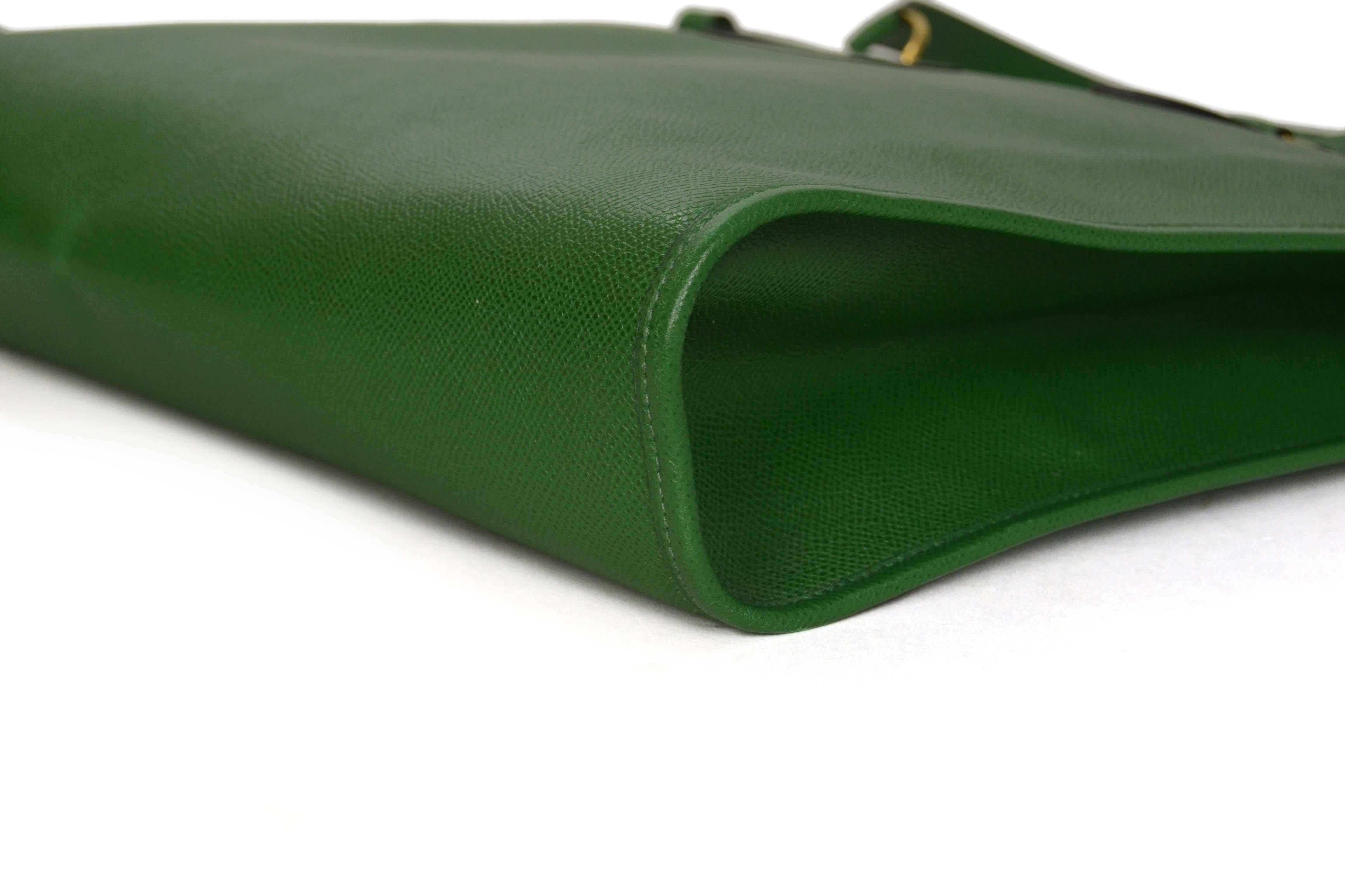 Women's or Men's Hermes Vintage '93 Green Epsom Caba 40 Tote Bag GHW