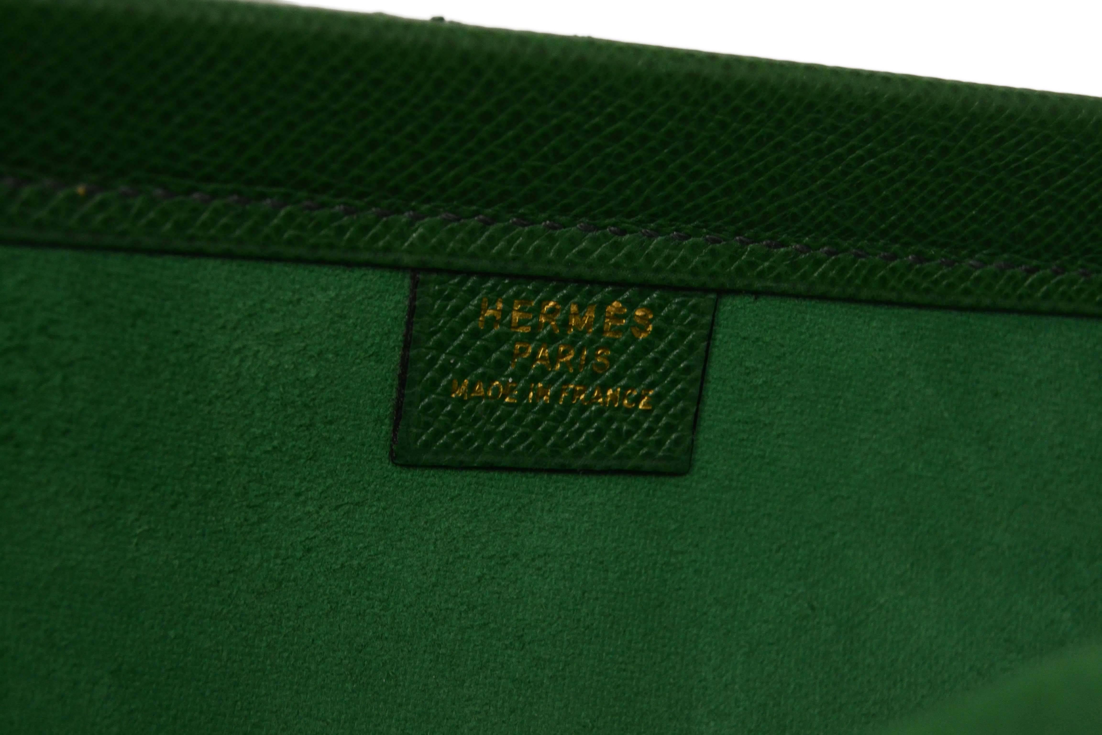 Hermes Vintage '93 Green Epsom Caba 40 Tote Bag GHW 3