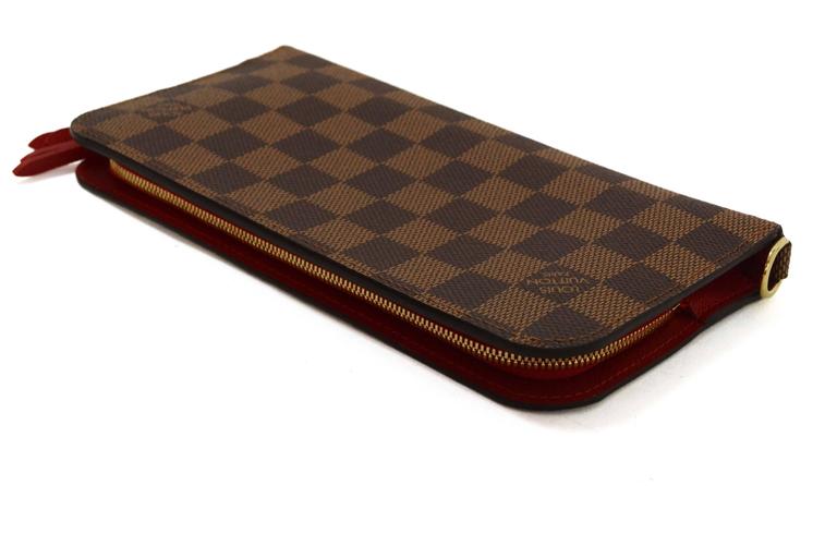 Louis Vuitton Damier Insolite Snap Wallet With Red Interior For Sale at 1stdibs