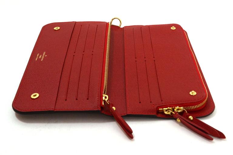 Louis Vuitton GP Wallet Damier Ebene (12 Card Slot) Vivienne Holiday Rouge  Red for Women