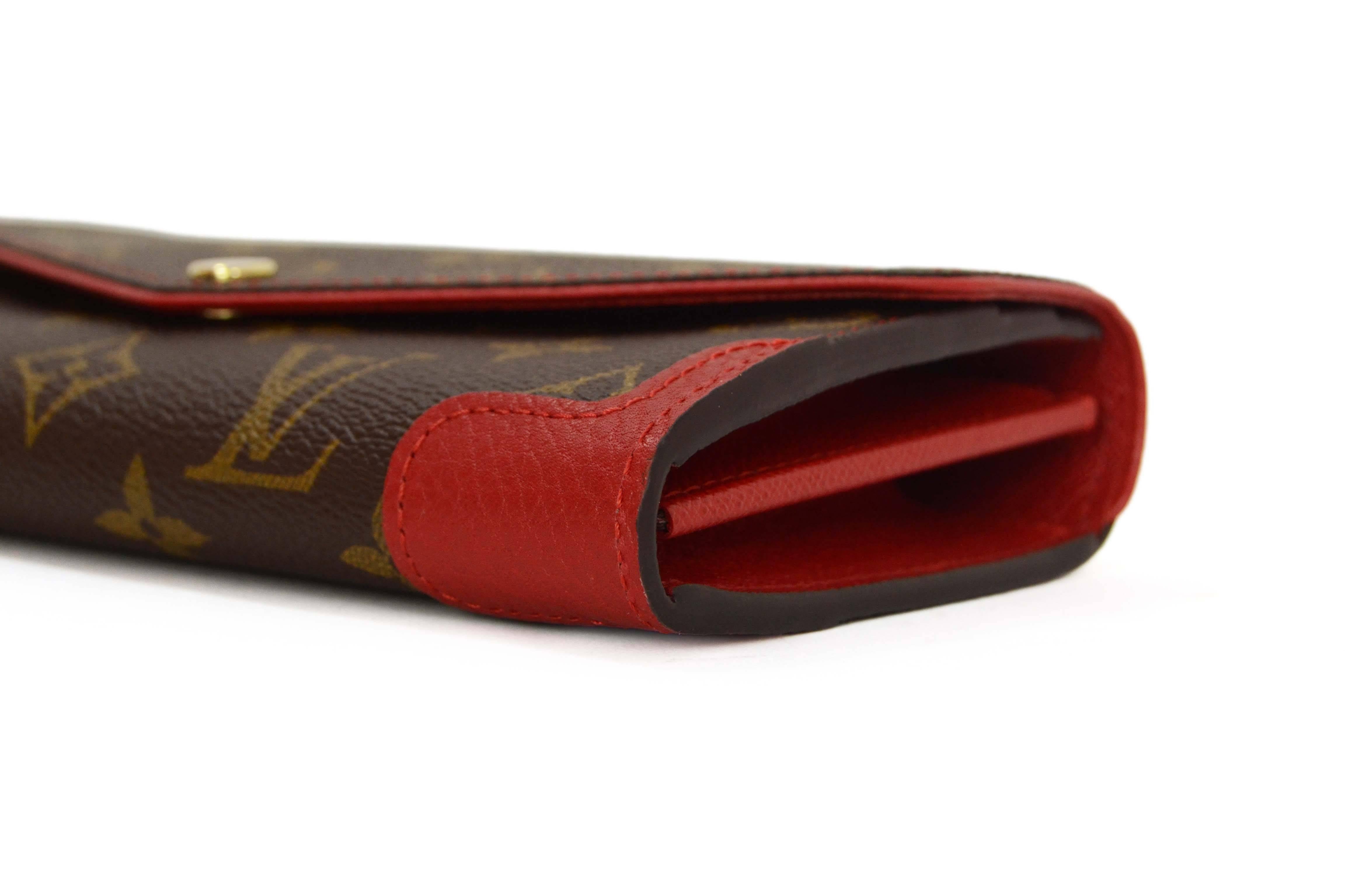 Louis Vuitton Monogram Sara Retiro Wallet With Red Leather Trim 1