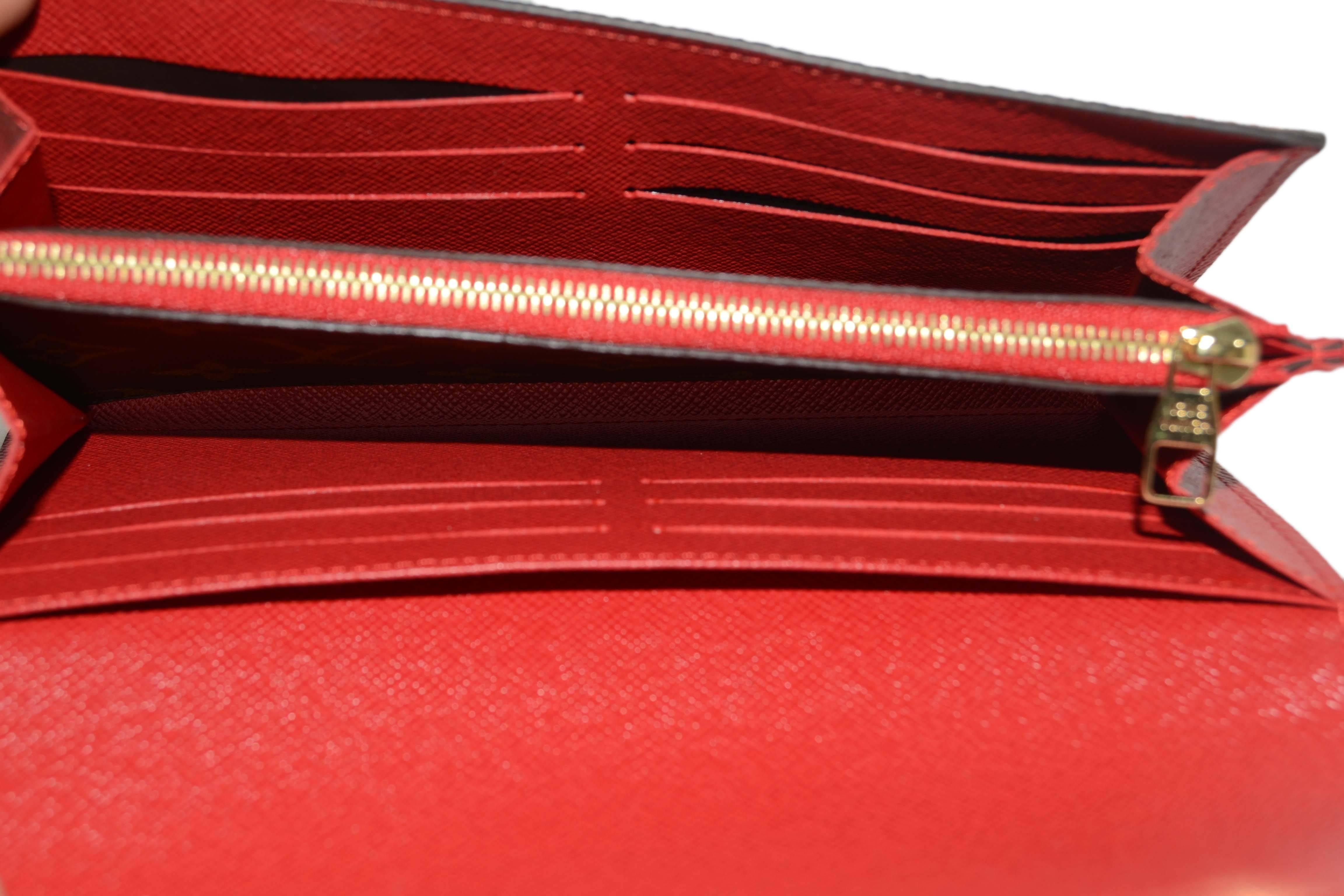 Louis Vuitton Monogram Sara Retiro Wallet With Red Leather Trim 2