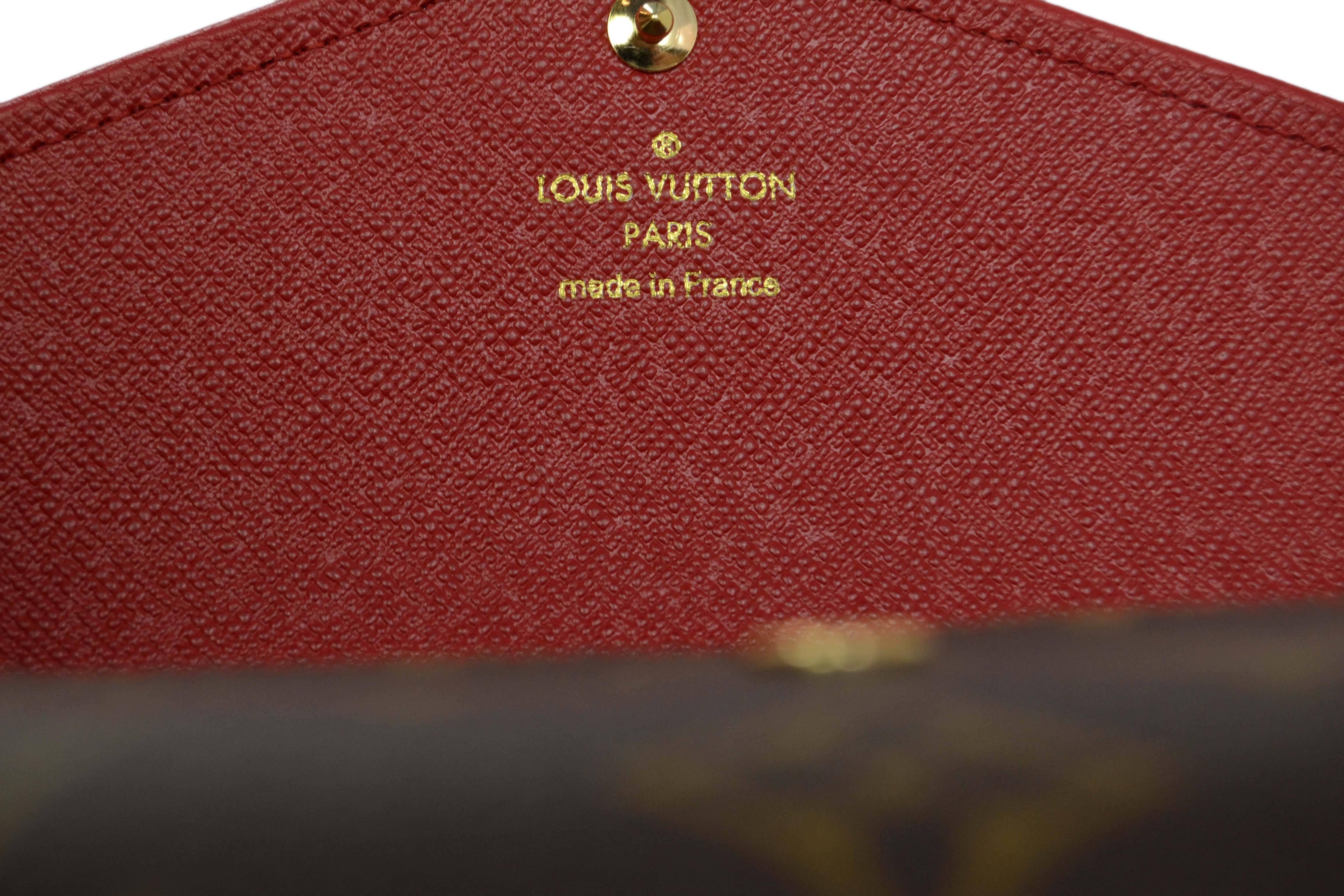 Louis Vuitton Monogram Sara Retiro Wallet With Red Leather Trim 3
