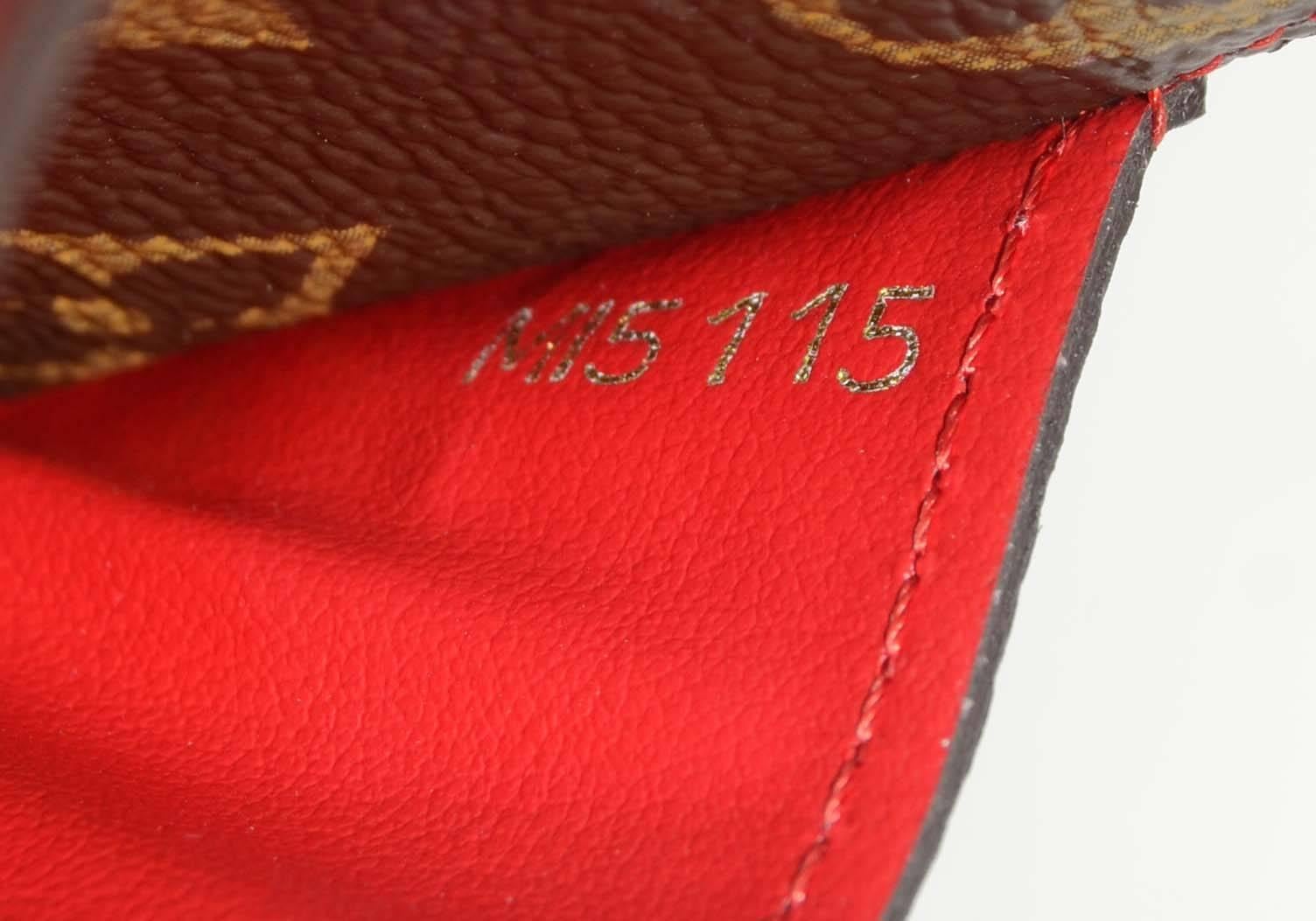 Louis Vuitton Monogram Sara Retiro Wallet With Red Leather Trim 4