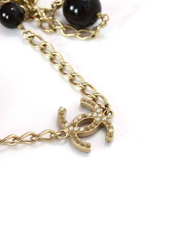 Chanel Collectors Pale Gold Multi-Strand CC Carousel Necklace For Sale ...
