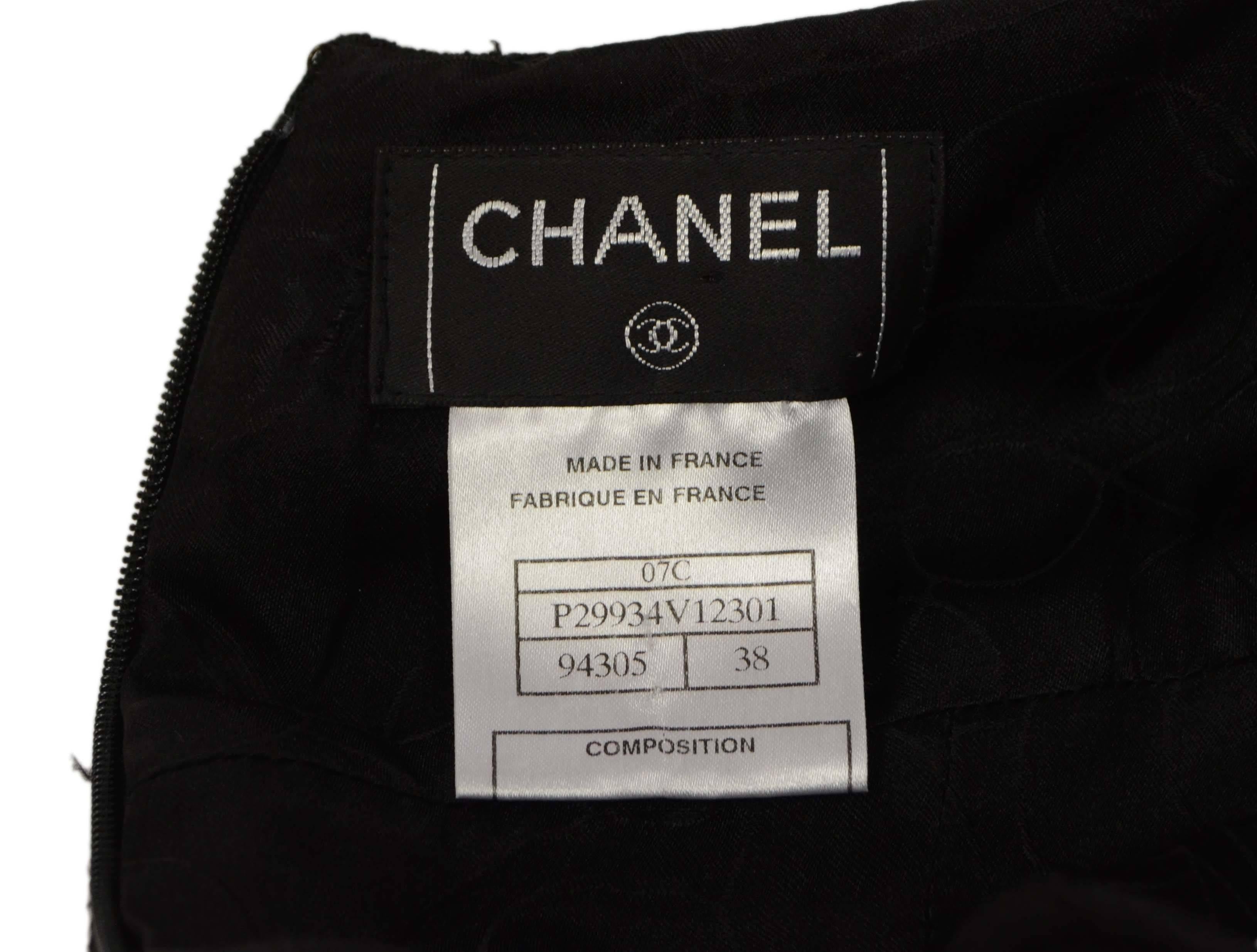 Women's Chanel Black Wool Sleeveless Pleated Dress sz 38