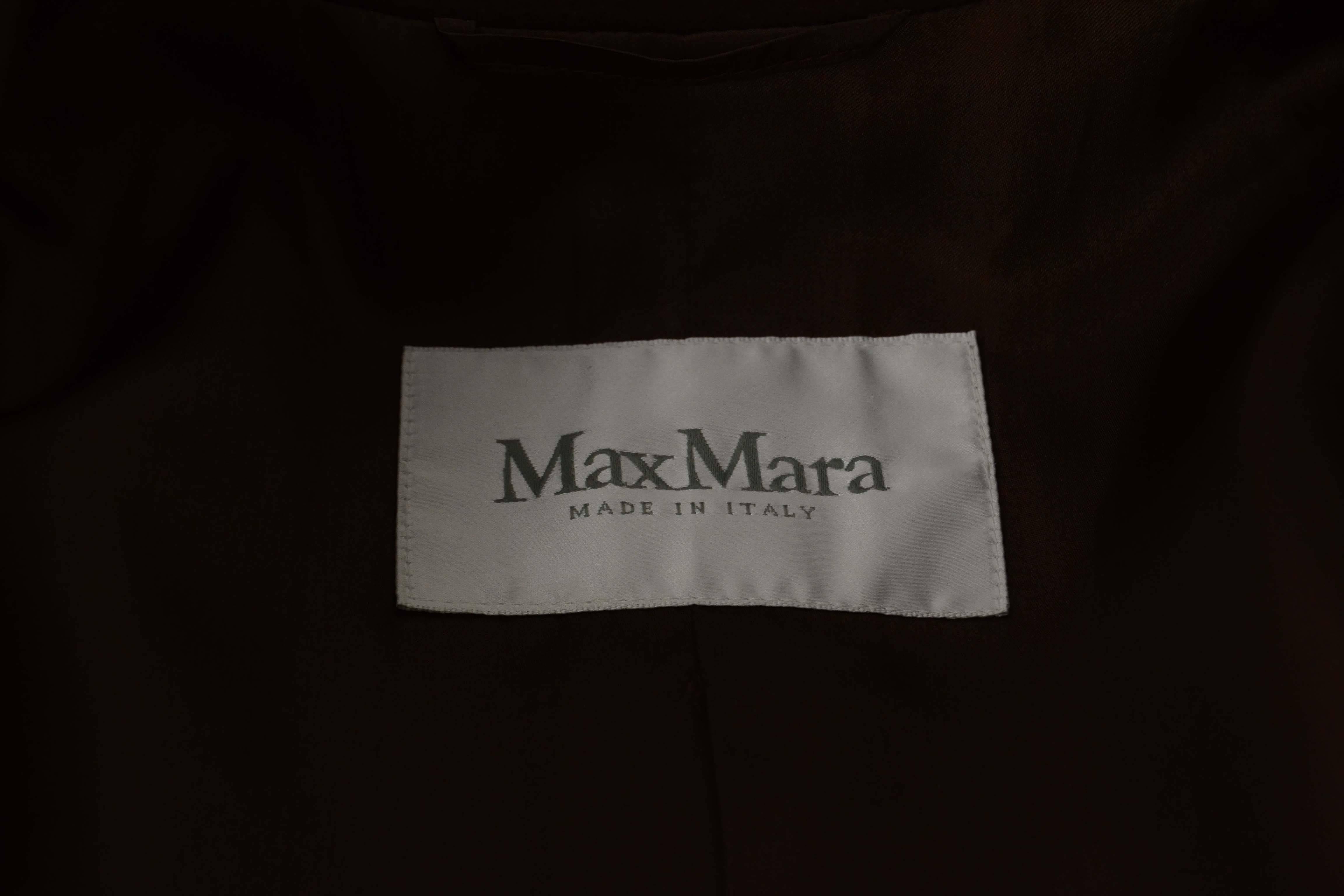 Women's Max Mara Brown Single Breasted Wool Coat sz 6