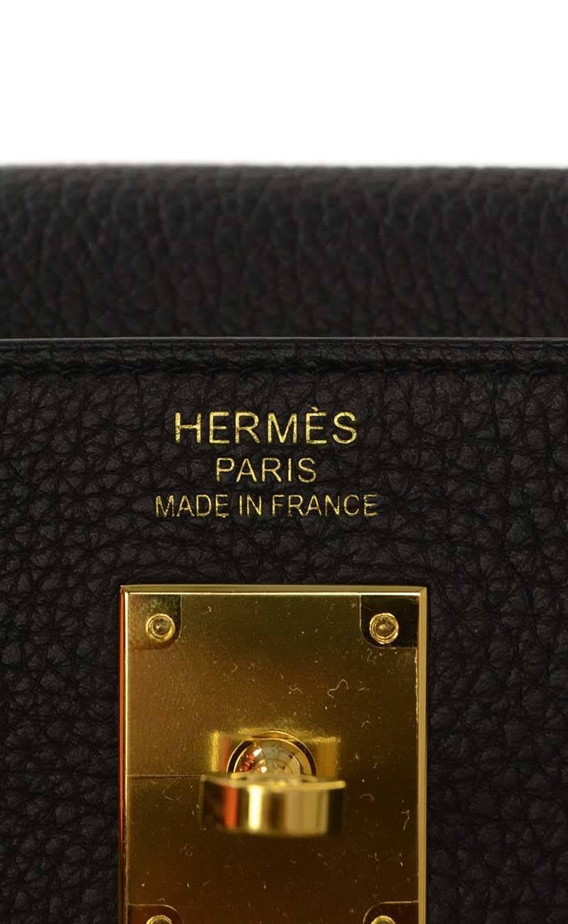 Hermes 2014 Black Togo 35cm Kelly Bag GHW 3