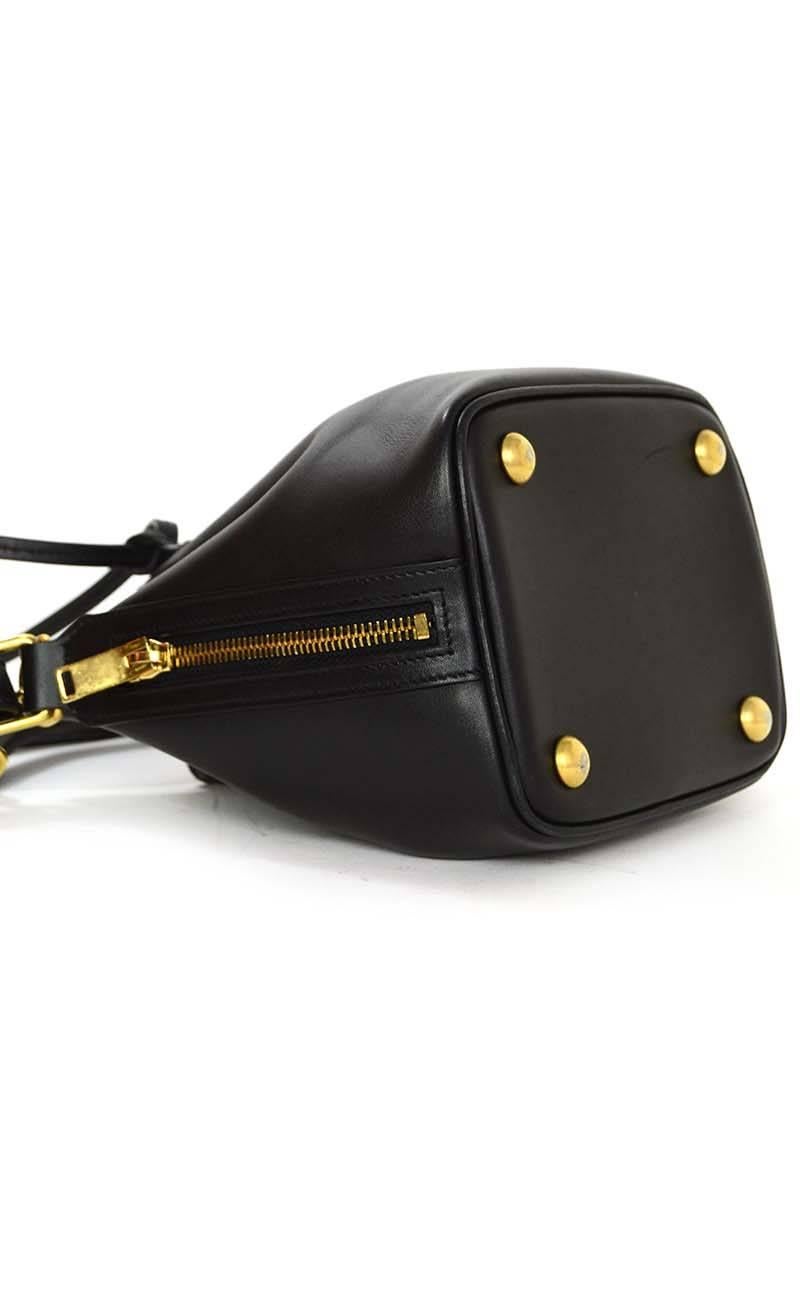 Women's Saint Laurent Black Leather 'Emmanuelle' Bucket Bag GHW rt. $1, 350