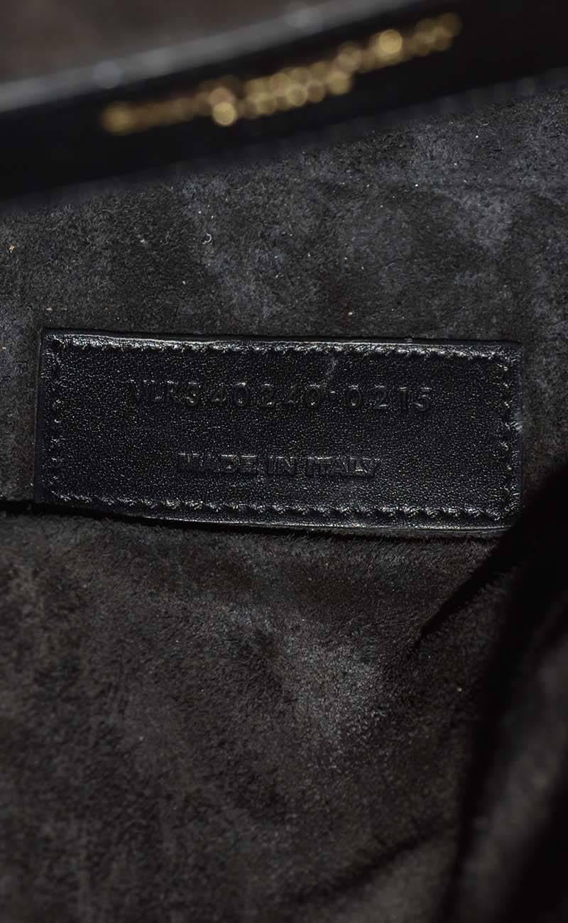 Saint Laurent Black Leather 'Emmanuelle' Bucket Bag GHW rt. $1, 350 5