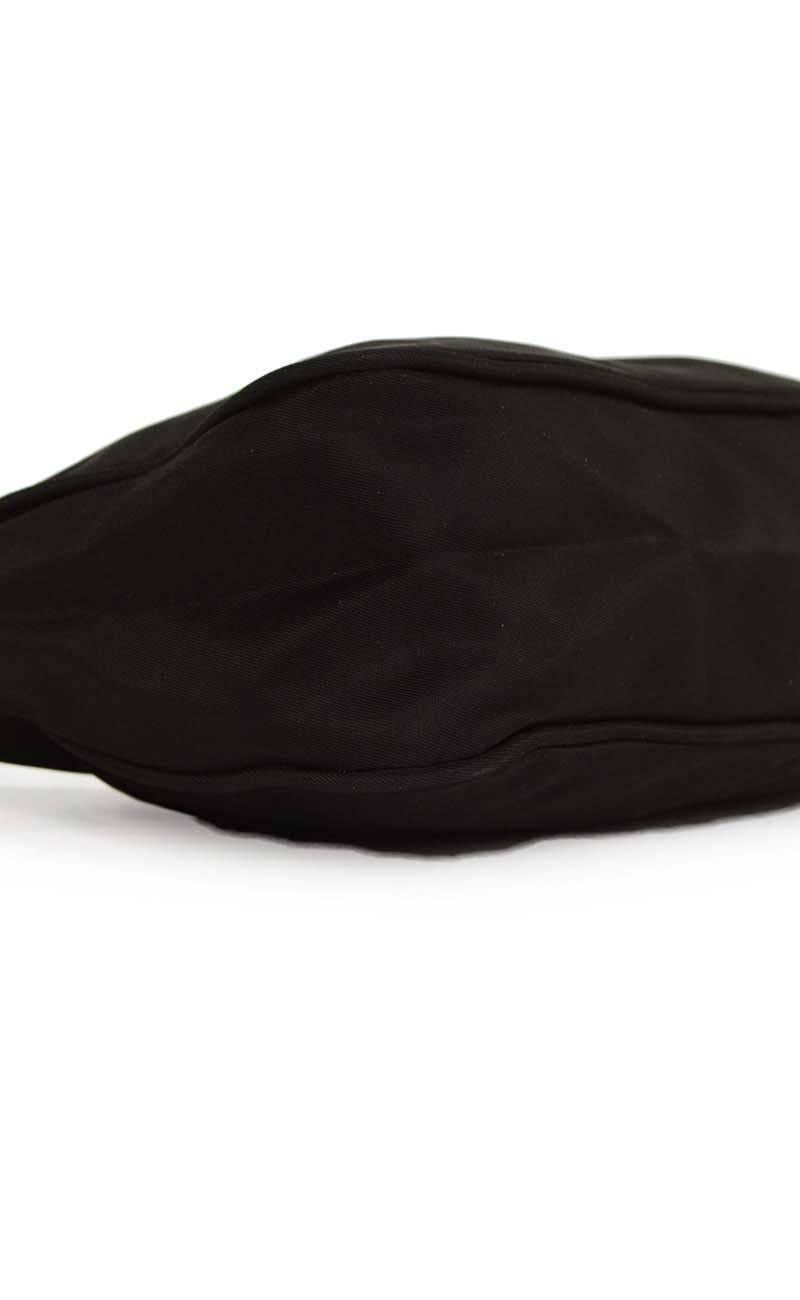 Prada Borsa a tracolla piccola in nylon nero SHW 1