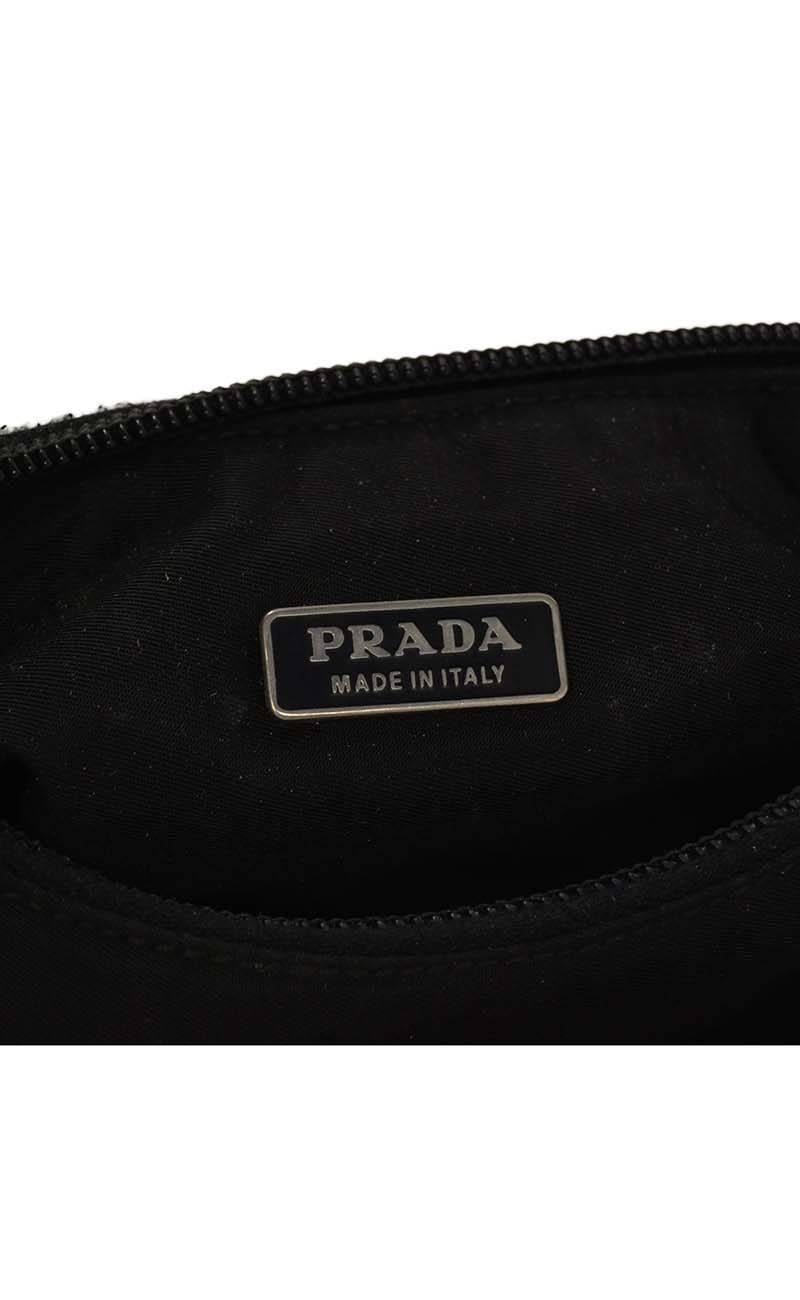 Women's Prada Small Black Nylon Shoulder Bag SHW