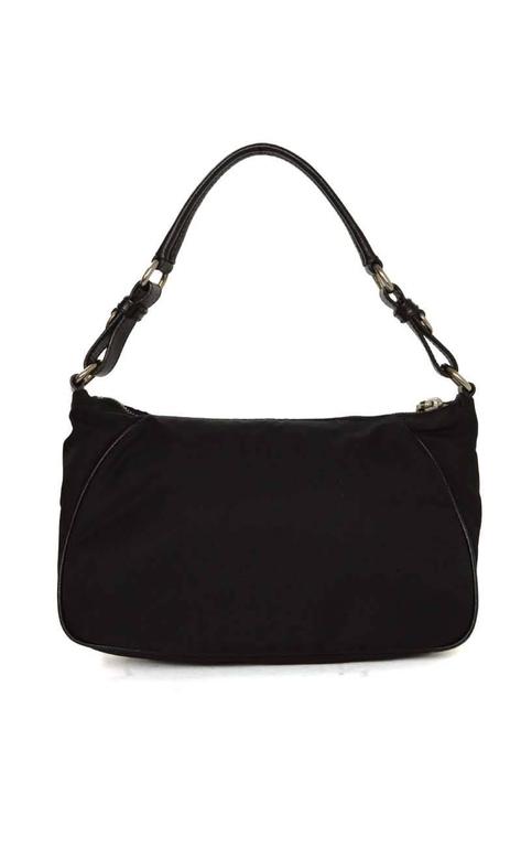 black nylon shoulder bag