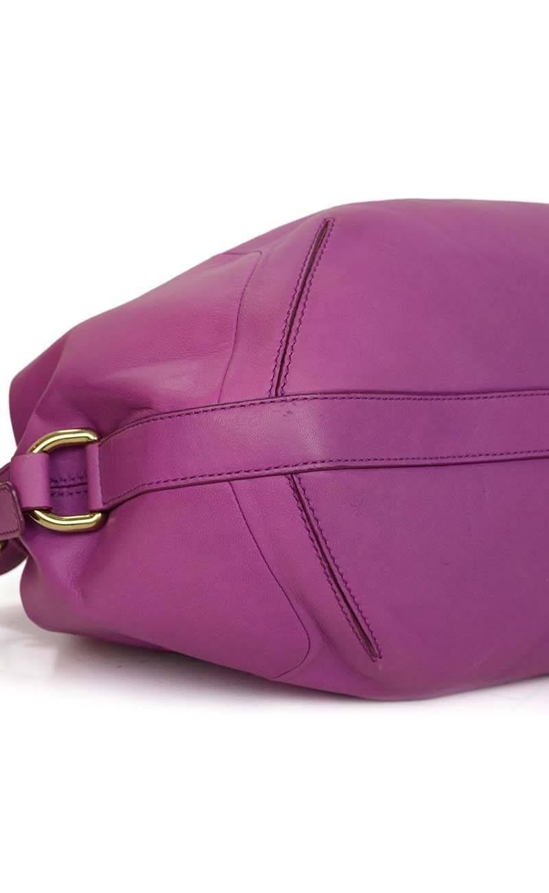 Women's Versace Purple Leather Shoulder Bag GHW