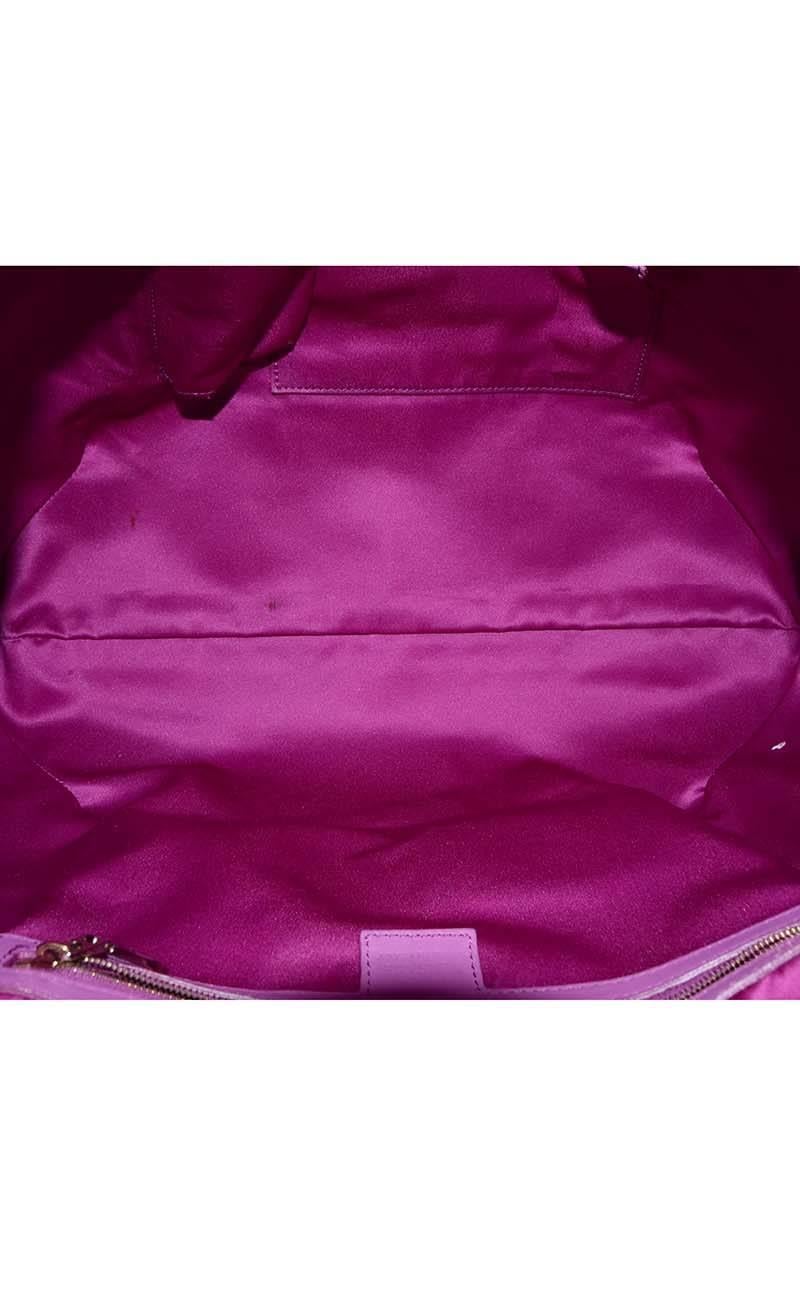 Versace Purple Leather Shoulder Bag GHW 1