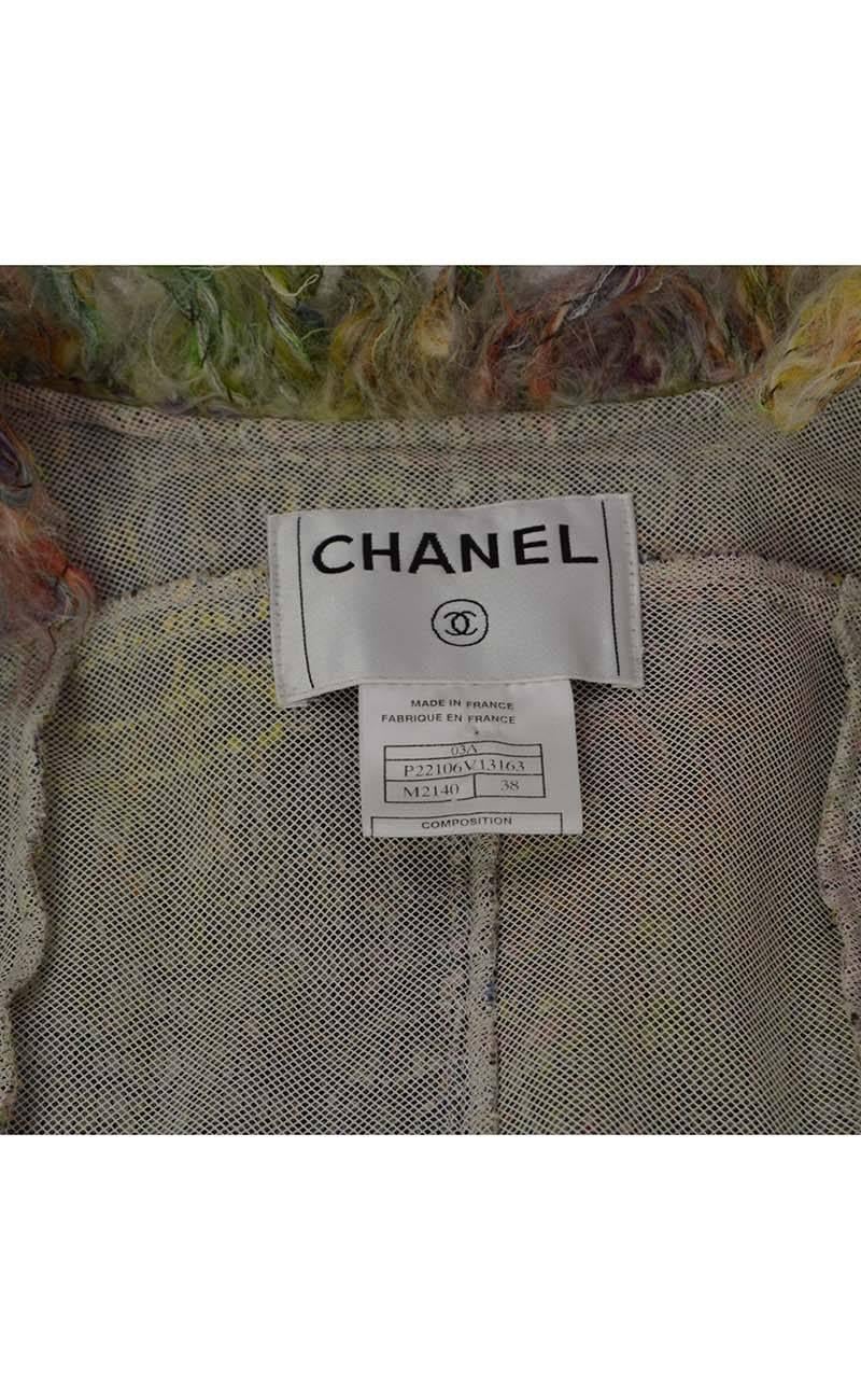 Chanel Multi-Color Mohair Jacket sz 38 In Excellent Condition In New York, NY