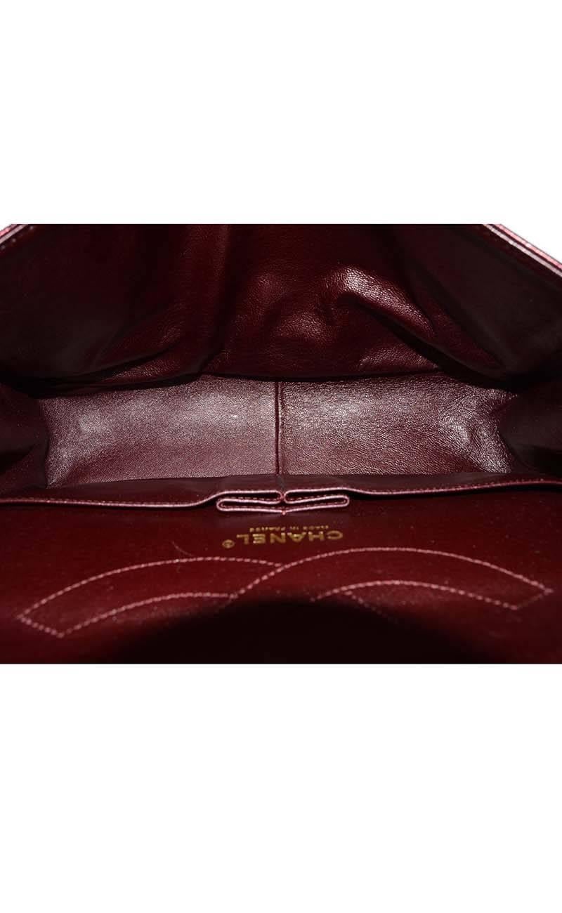 Women's Chanel Metallic Burgundy Calfskin 227 Re-Issue 2.55 Double Flap Bag GHW