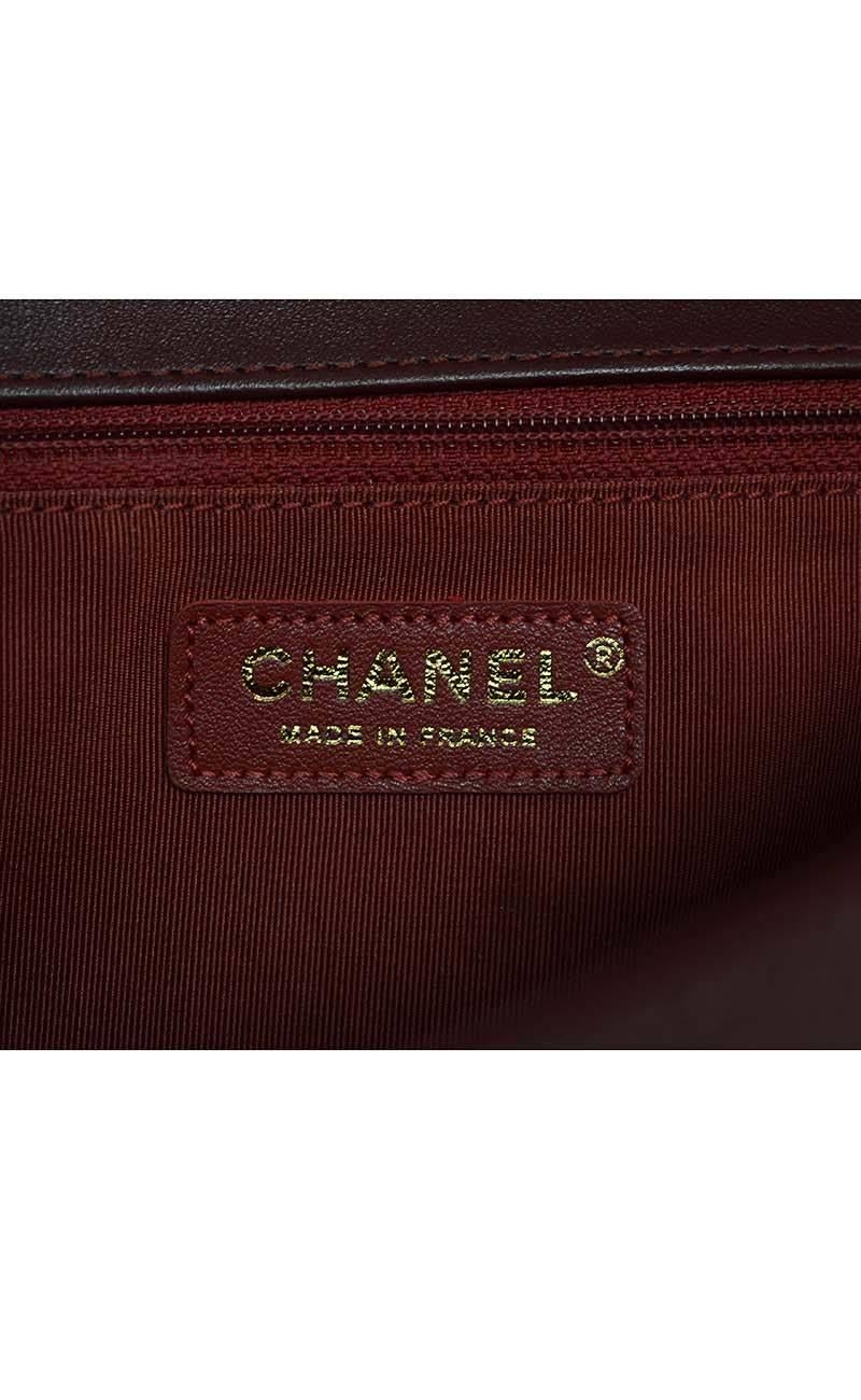 Chanel '15 Burgundy Leather New Medium Boy Bag GHW 3