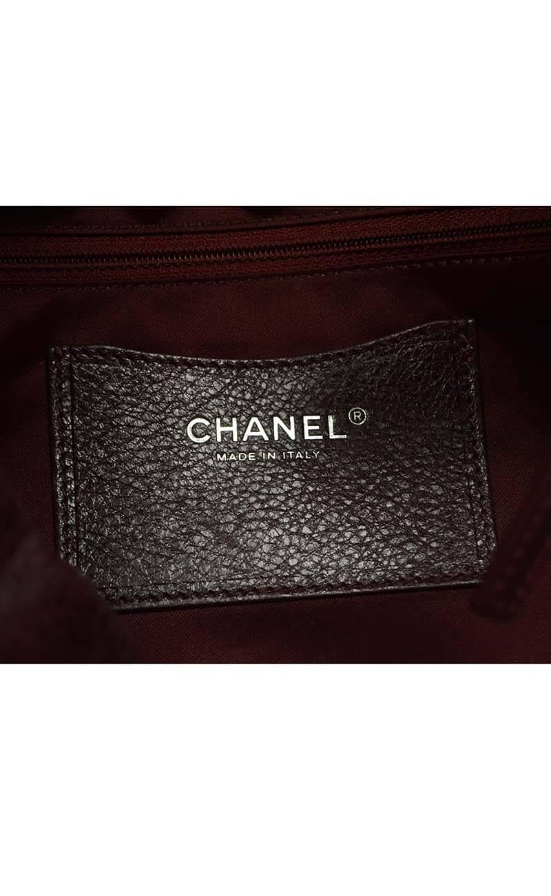 Chanel Plum Distressed Leather 'On the Road' Hobo Bag SHW 2