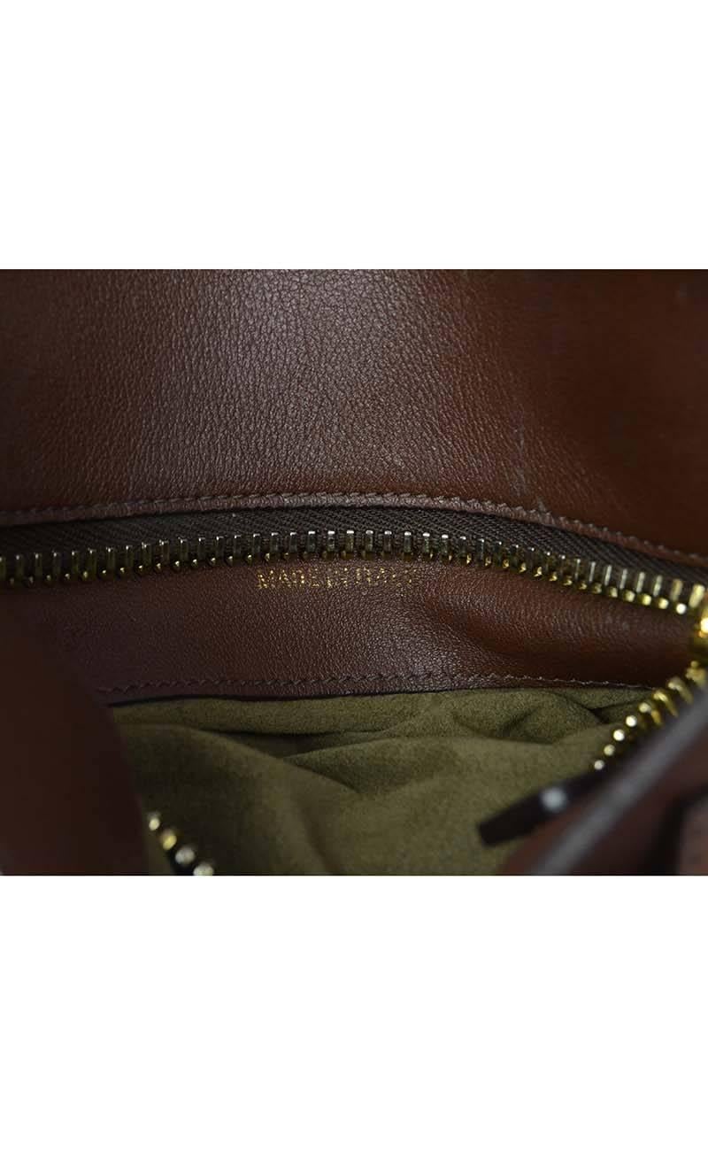 Tom Ford Brown Leather 'Jennifer Aniston' Crossbody Bag GHW 1