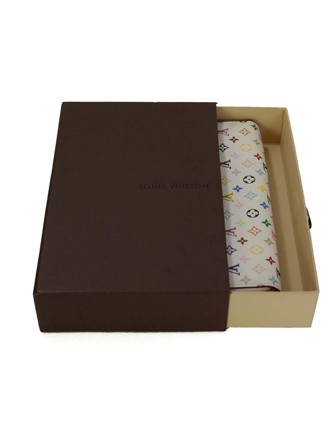 Louis Vuitton White and Multi-Color Monogram Zippy Wallet GHW For Sale at 1stdibs