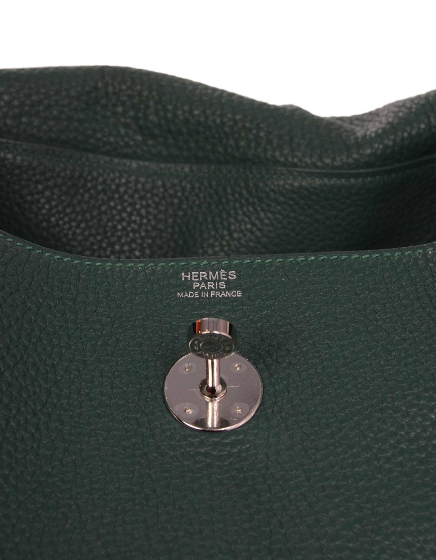 Hermes 2014 Malachite Green Clemence 30cm Lindy Bag PHW 1