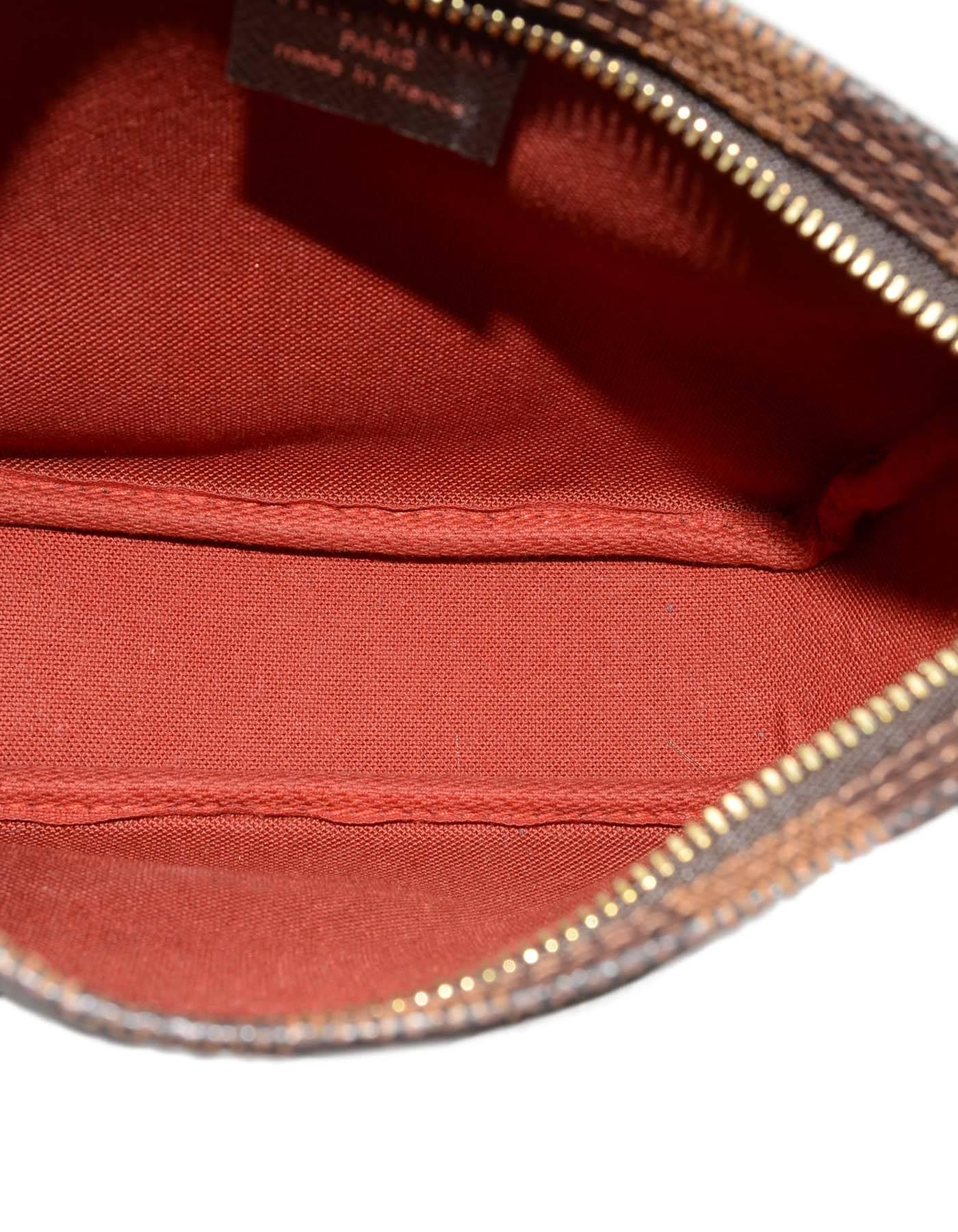 Louis Vuitton Vintage '98 Damier Trousse Square Pochette GHW In Excellent Condition In New York, NY