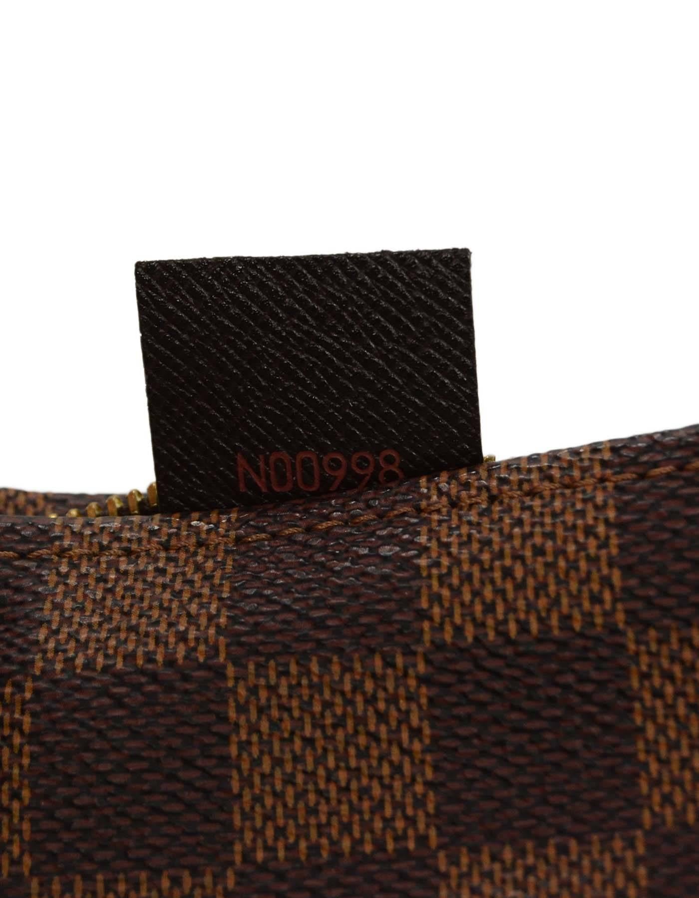 Louis Vuitton Vintage '98 Damier Trousse Square Pochette GHW 1