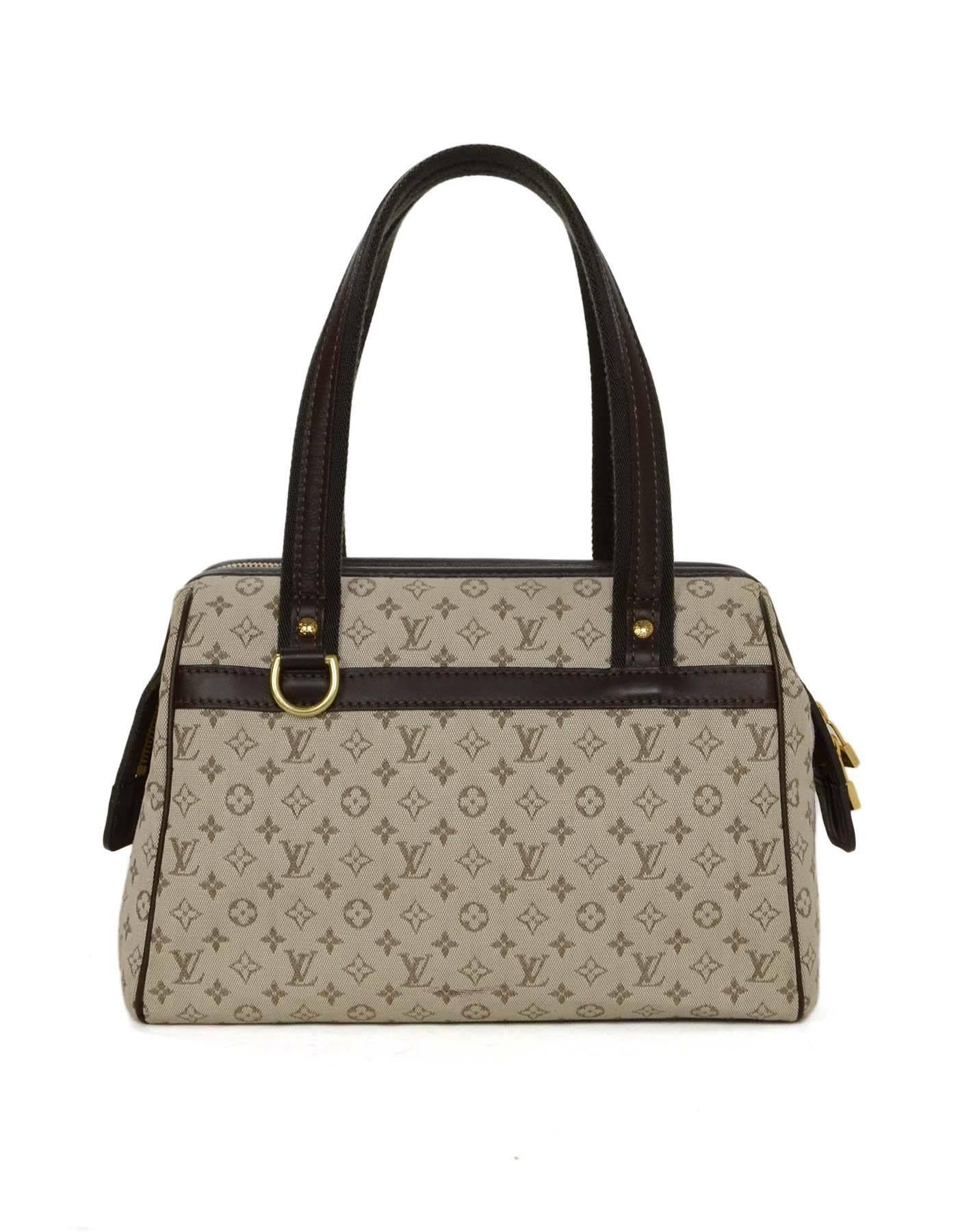 Louis Vuitton Grey Canvas 'Josephine' Bag GHW In Good Condition In New York, NY