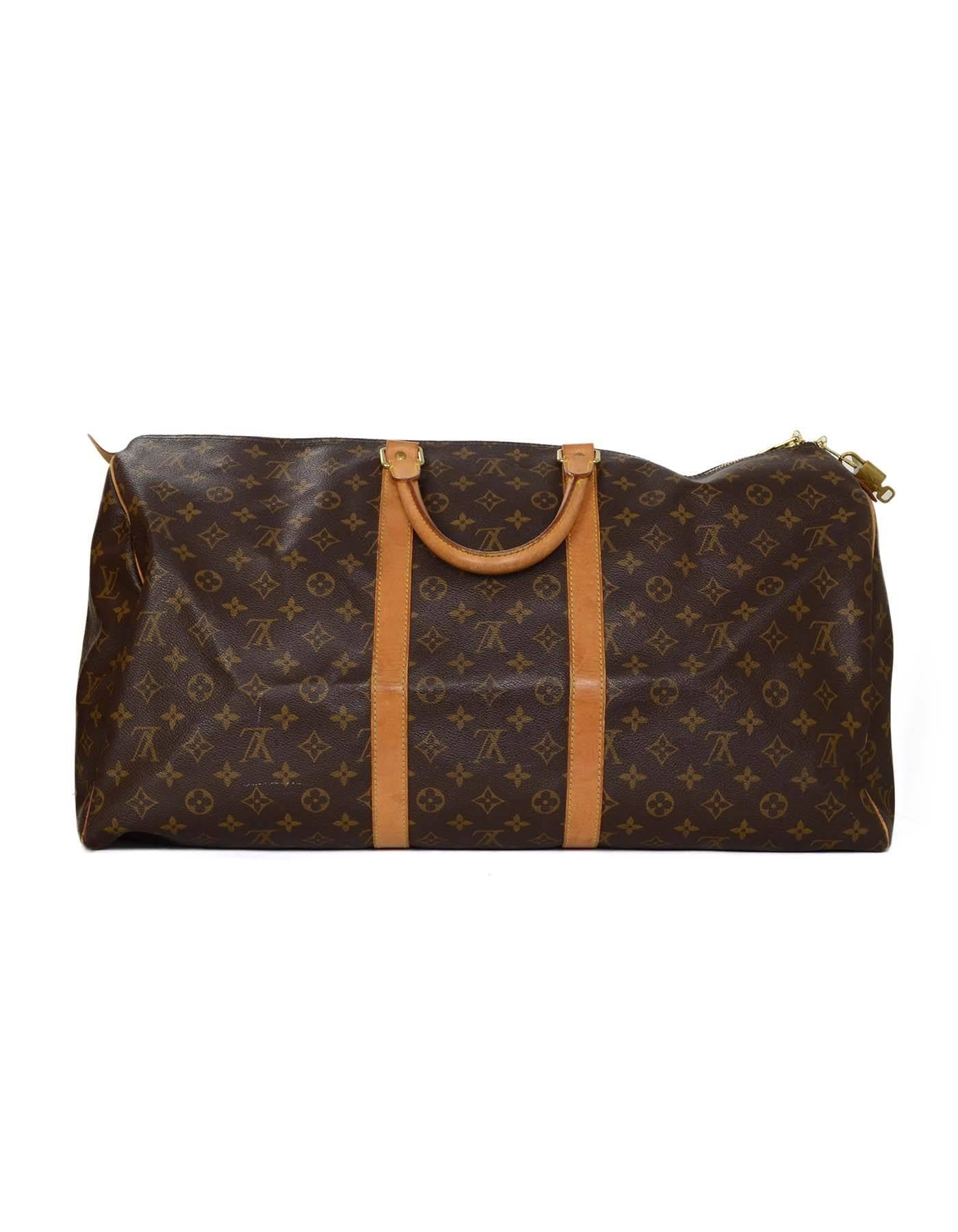 Louis Vuitton Monogram Keepall 55 Luggage GHW In Good Condition In New York, NY