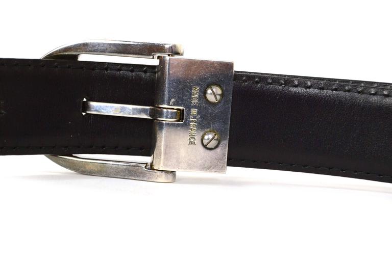 Louis Vuitton Vintage &#39;96 Black Epi Belt sz 110 SHW For Sale at 1stdibs