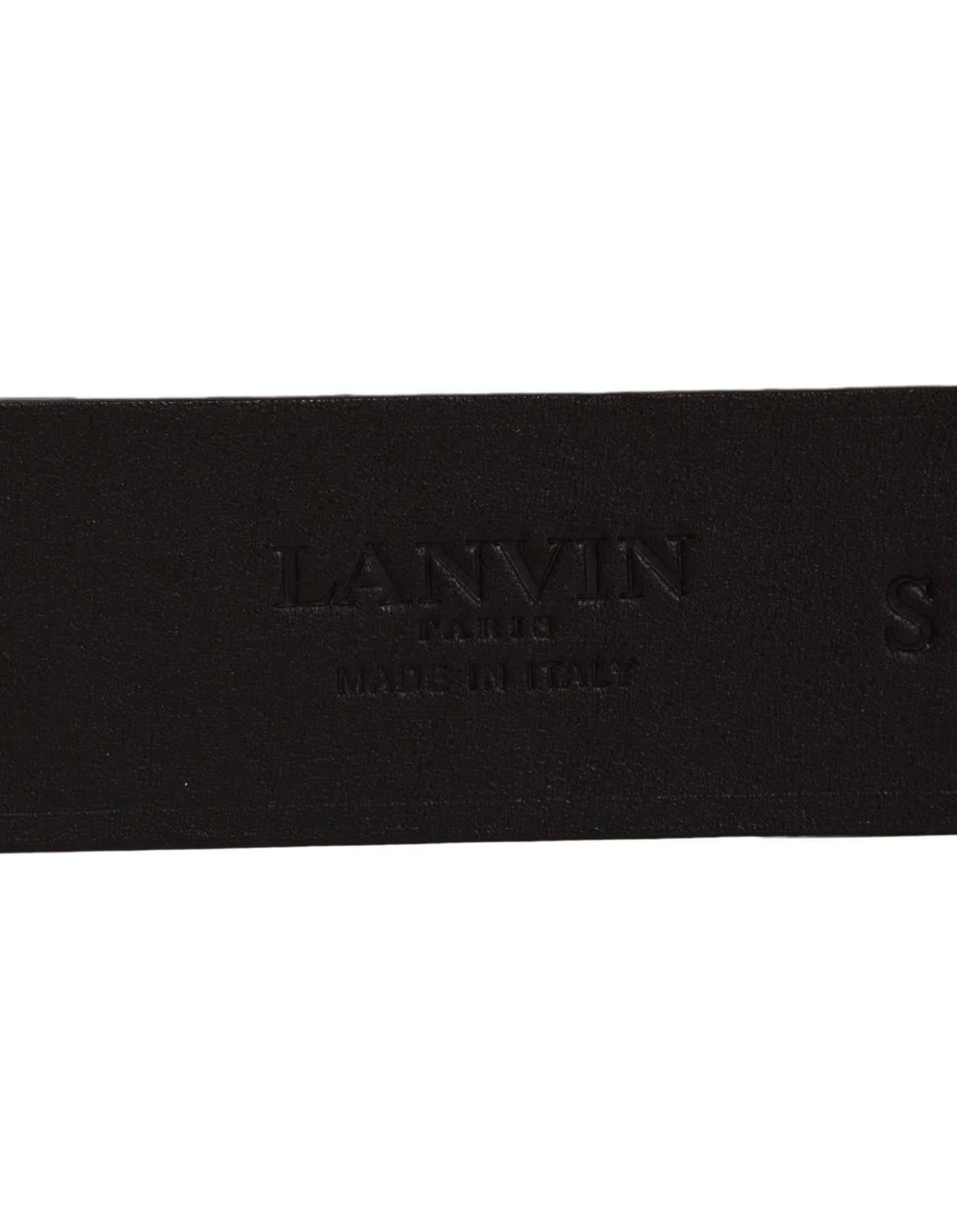 Lanvin Black & White Patent Belt sz S rt. $495 1