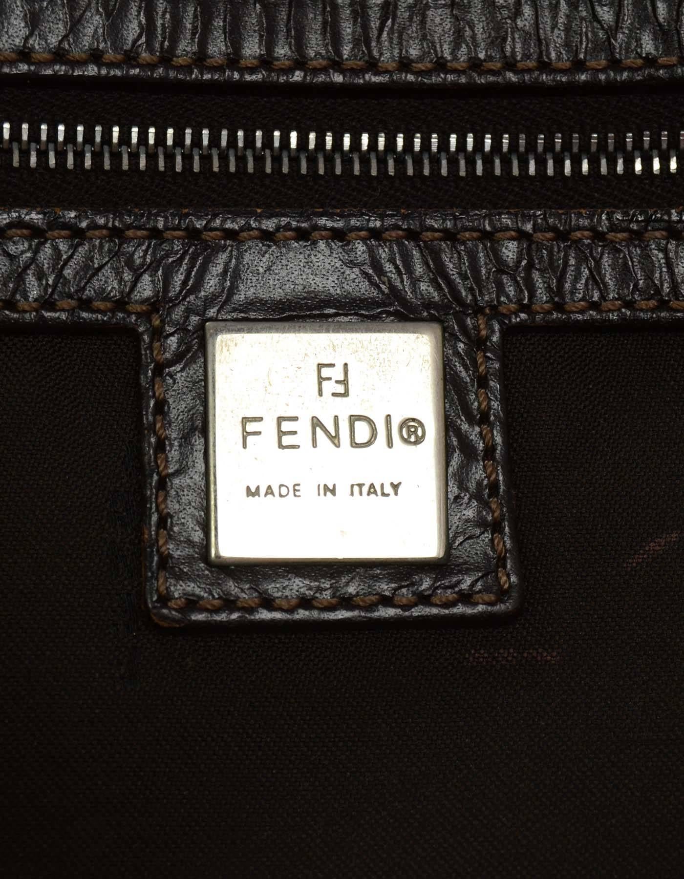 Fendi Zucca Print Canvas Baguette SHW 3