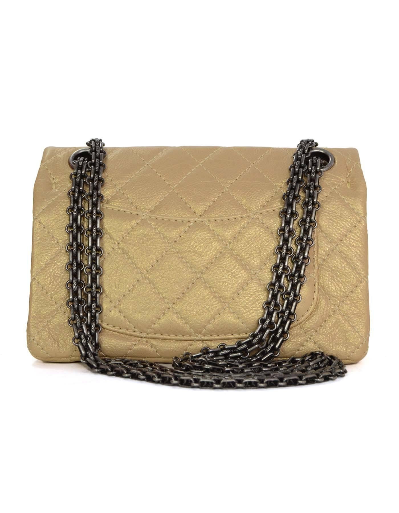 Brown Chanel Rare Collectors Gold Distressed Lucky Charms ReIssue Bag 2.55 rt. $8, 775