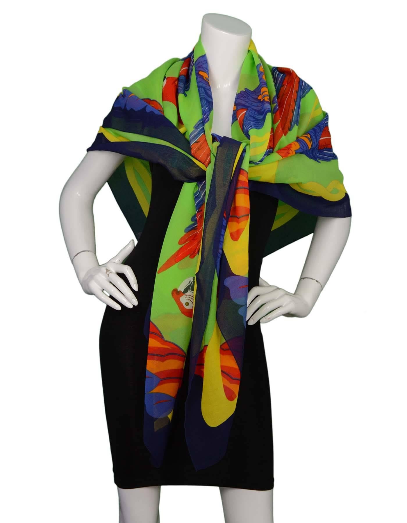 green cotton scarf
