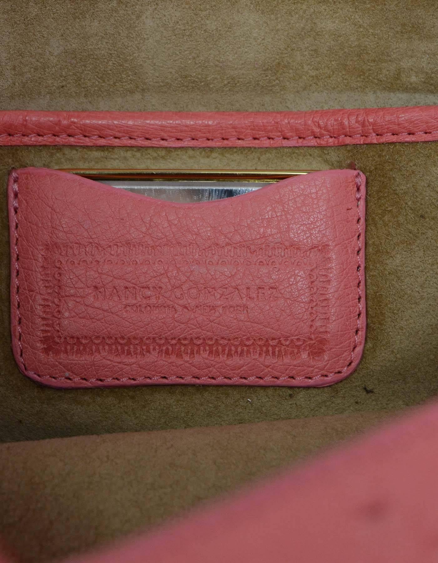 Nancy Gonzalez Pink Ostrich Clutch Bag 2