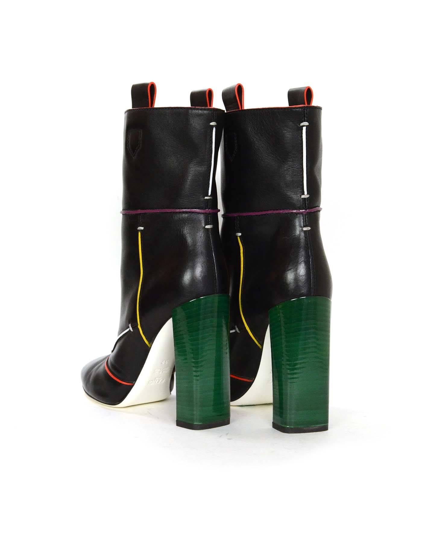 Fendi Black Leather Subway Boots sz 39 1