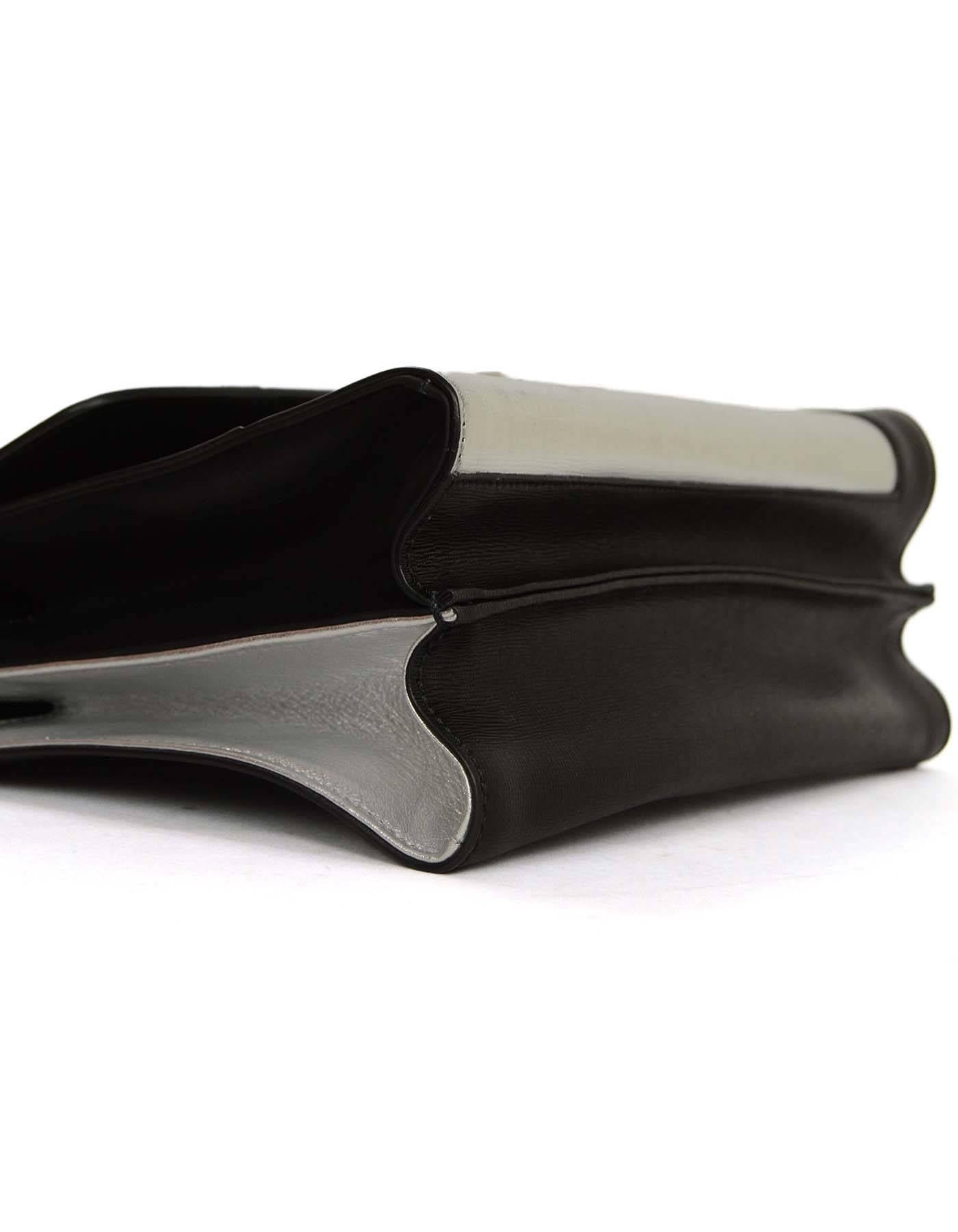 Women's Fendi Black & Silver Textured Leather 'Demijours' Bag SHW rt. $2, 025