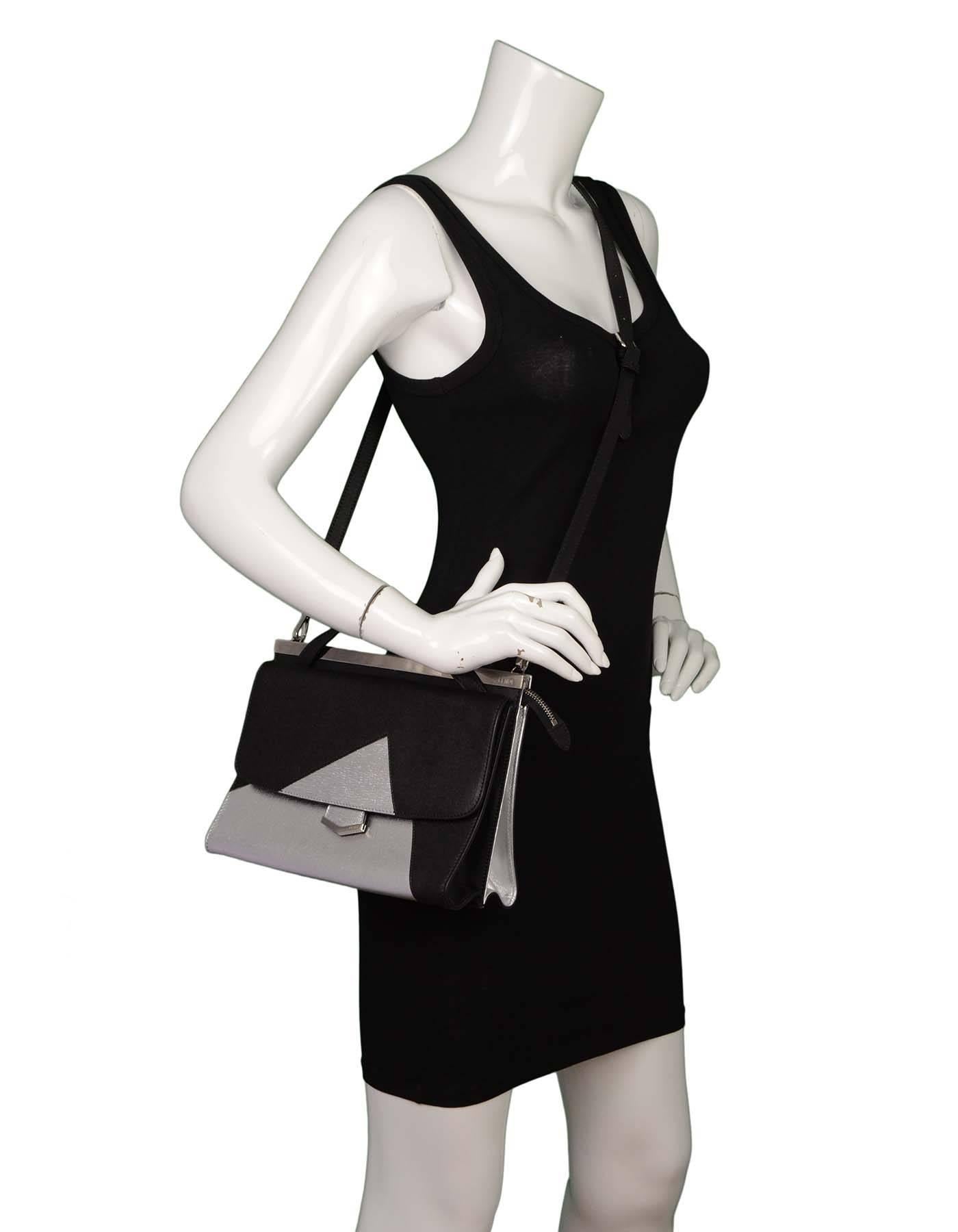 Fendi Black & Silver Textured Leather 'Demijours' Bag SHW rt. $2, 025 6