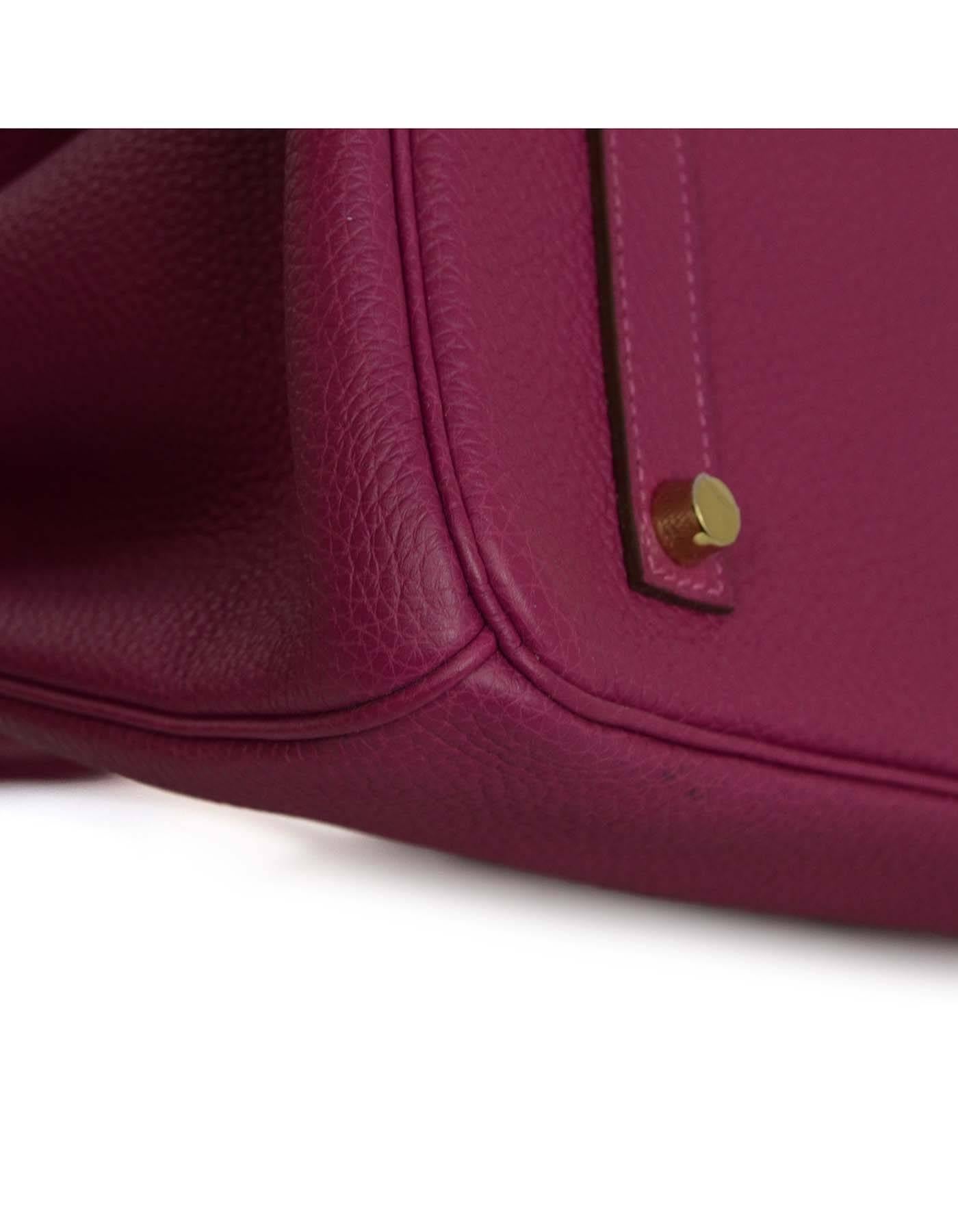 Women's Hermes LIKE NEW Violet Tosca Togo Leather 35cm Birkin Bag w/ Box