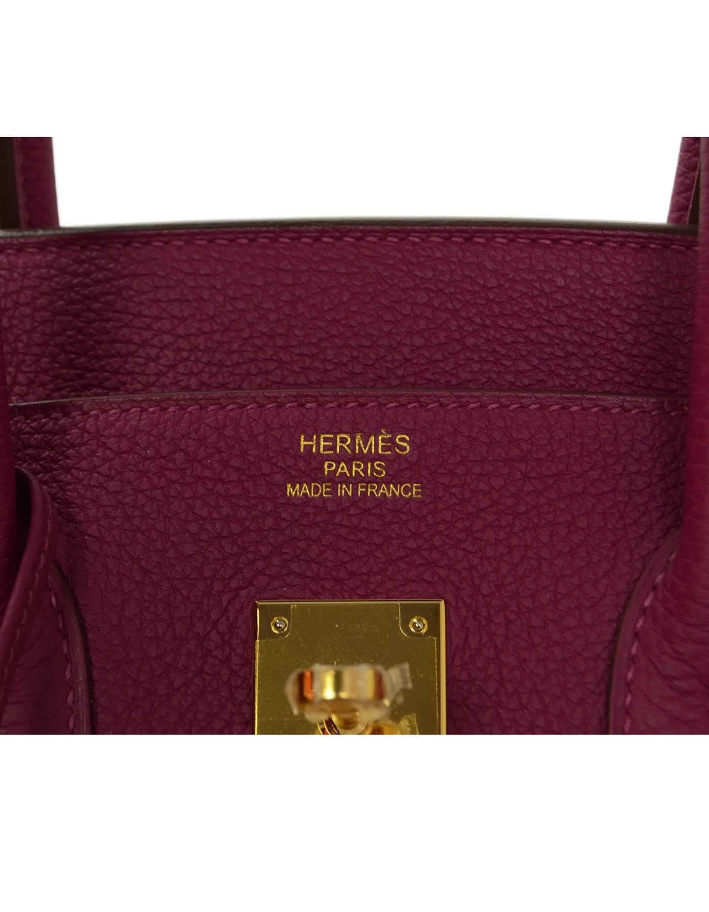 Hermes LIKE NEW Violet Tosca Togo Leather 35cm Birkin Bag w/ Box 1