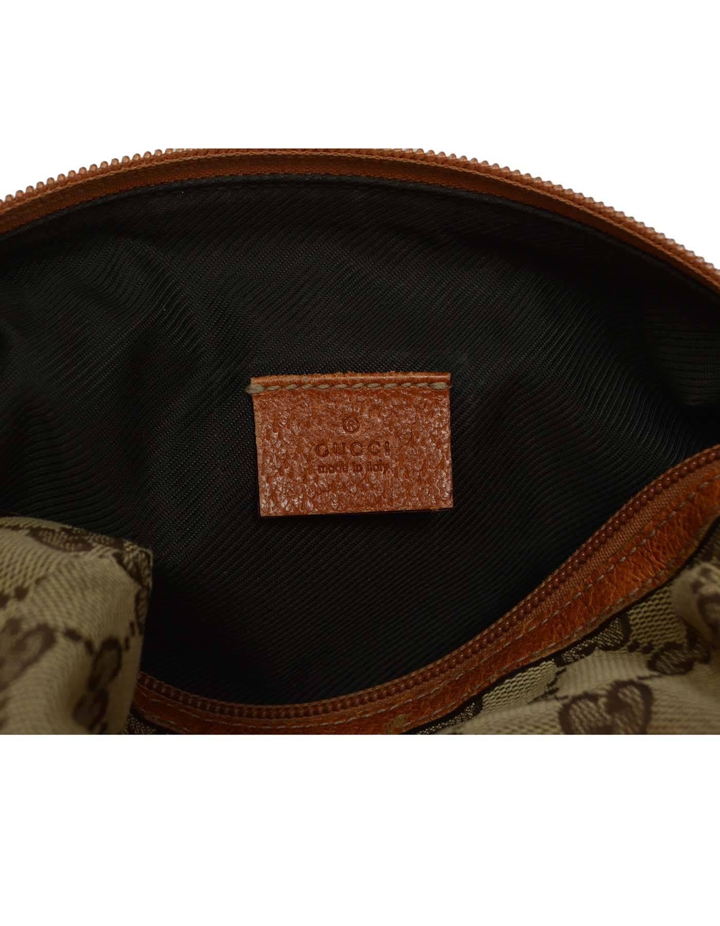 Gucci Tan Monogram Cosmetic Pouch 1