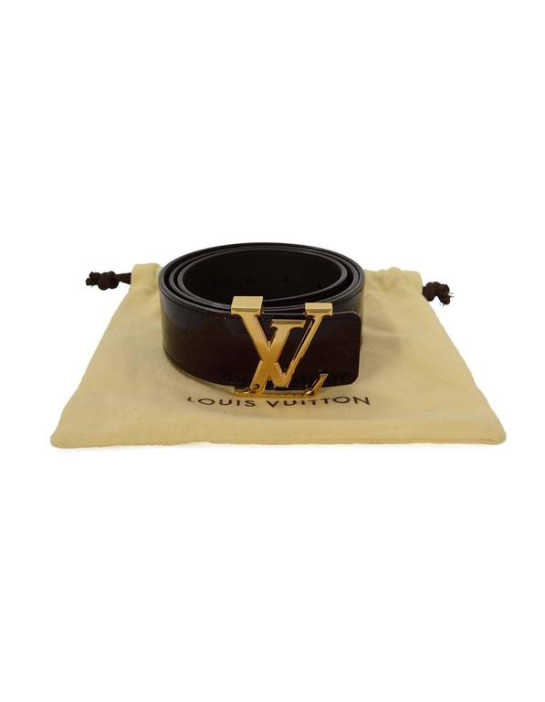 Louis Vuitton Amarante Monogram Vernis LV Frame Belt - Ziniosa