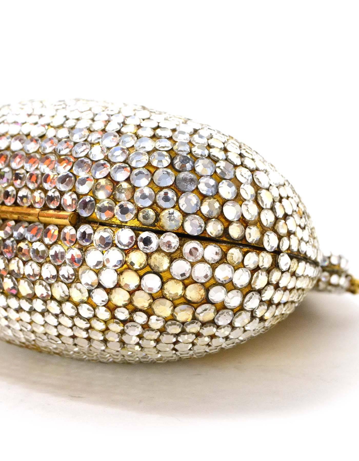 Judith Leiber Vintage '90s Crystal Minaudiere Evening Bag GHW 1