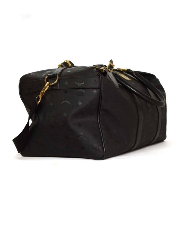MCM Black Canvas Duffle Bag GHW For Sale at 1stDibs mcm passport cover
